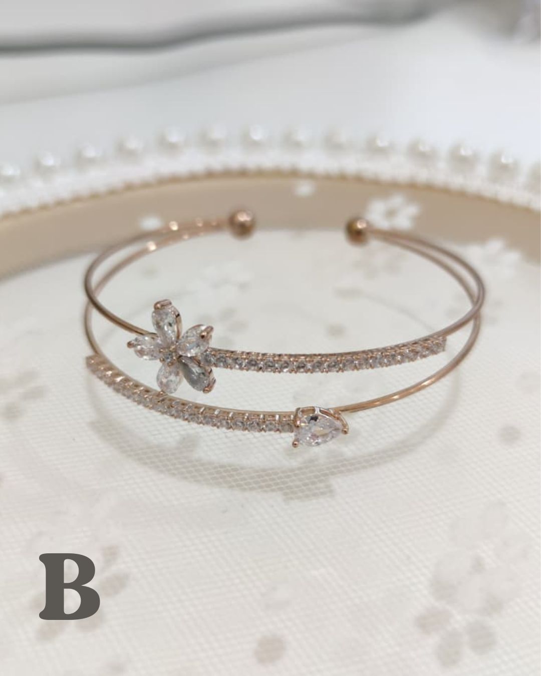 BA22013 韩国玫瑰金电镀手链