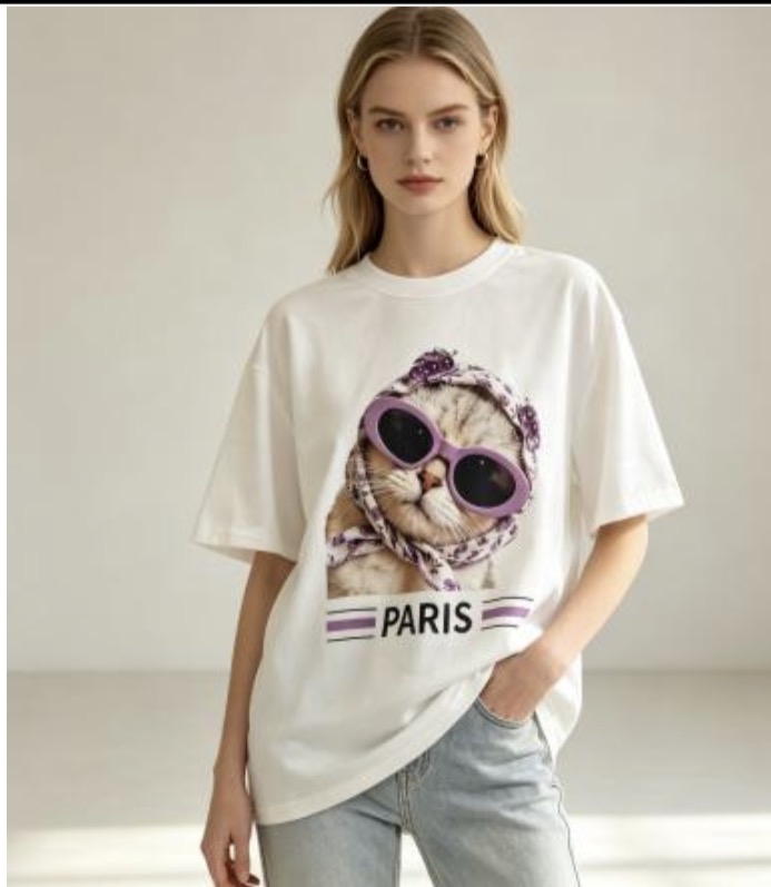 [訂購］ M047 Bandana Kitty Graphic Tee