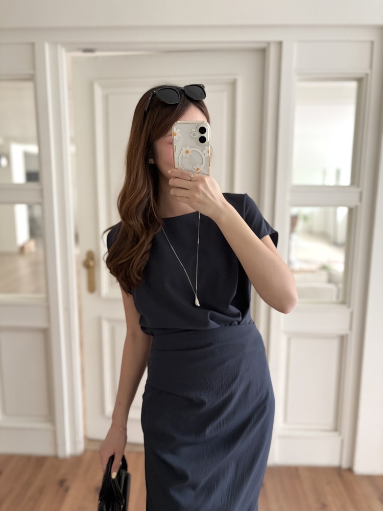 Lyra Ruched Set (Navy)