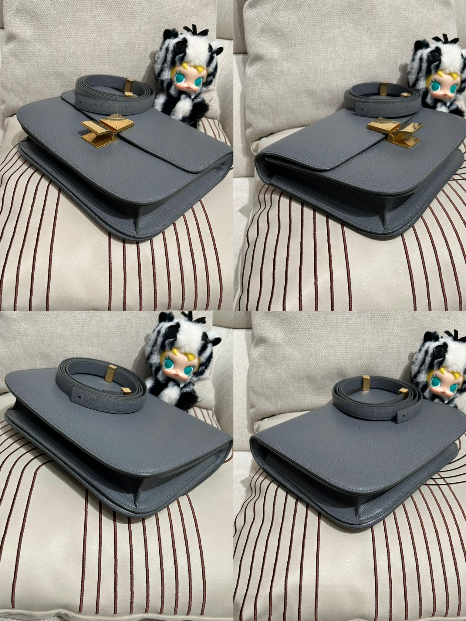 Celine classic box medium grey 100%Authentic, 98%New ✅Dust bag