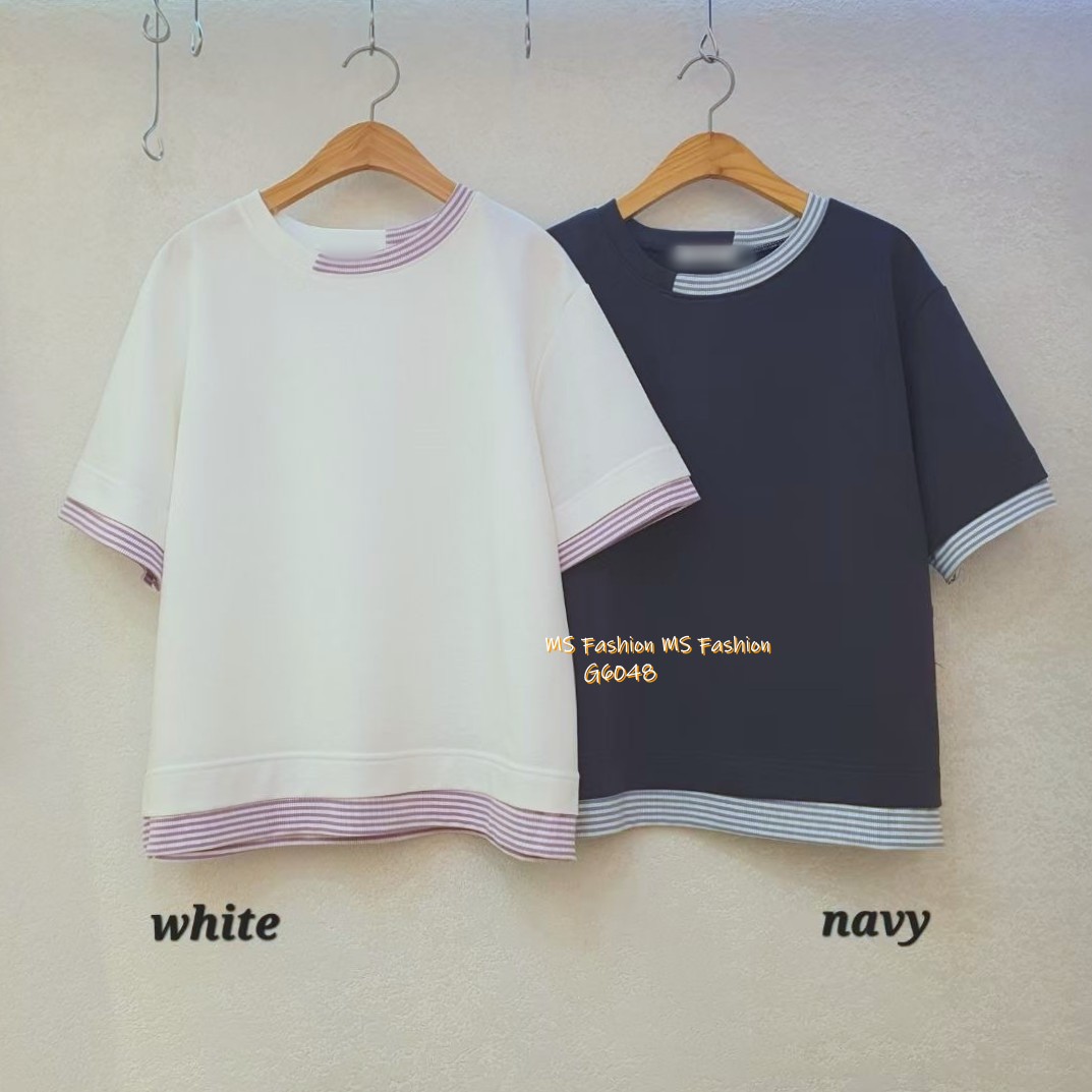 G6048 韓國🇰🇷拼邊子邊top