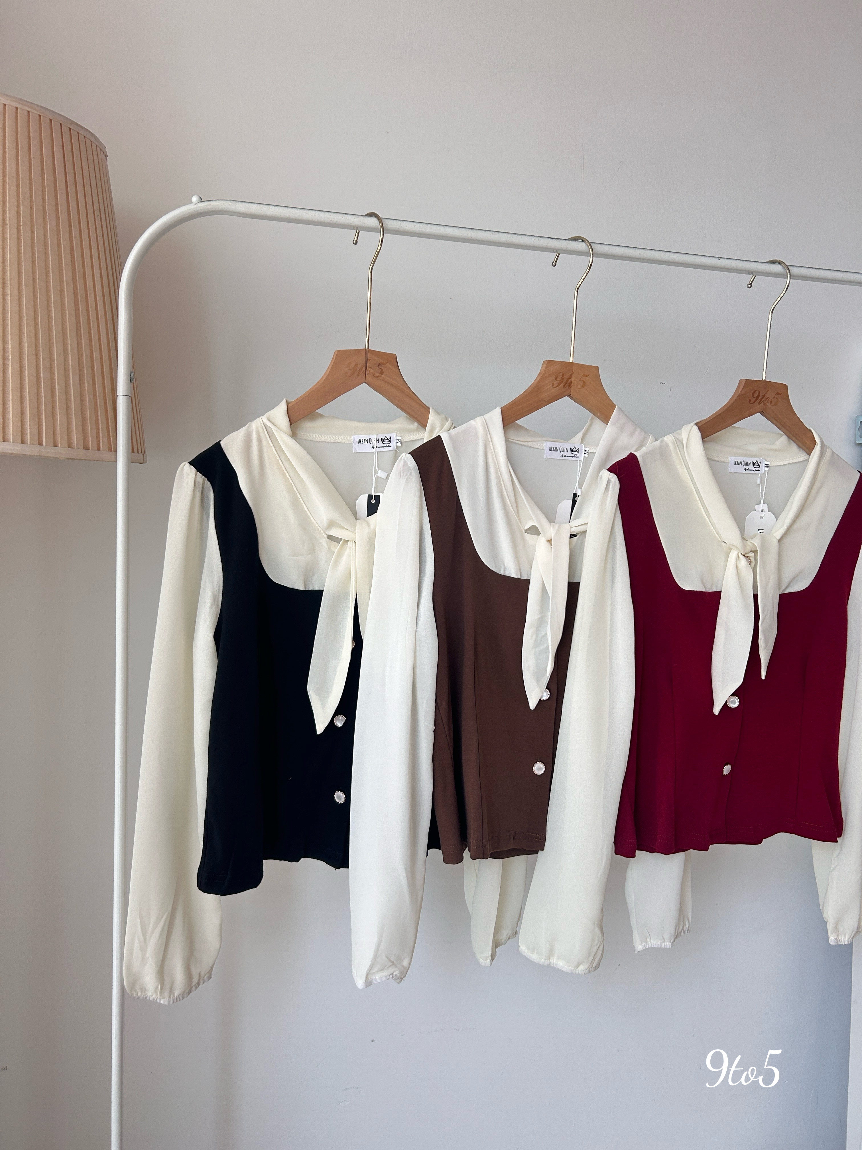 T3930 Fake Two-Piece Blouse - 3 Colors