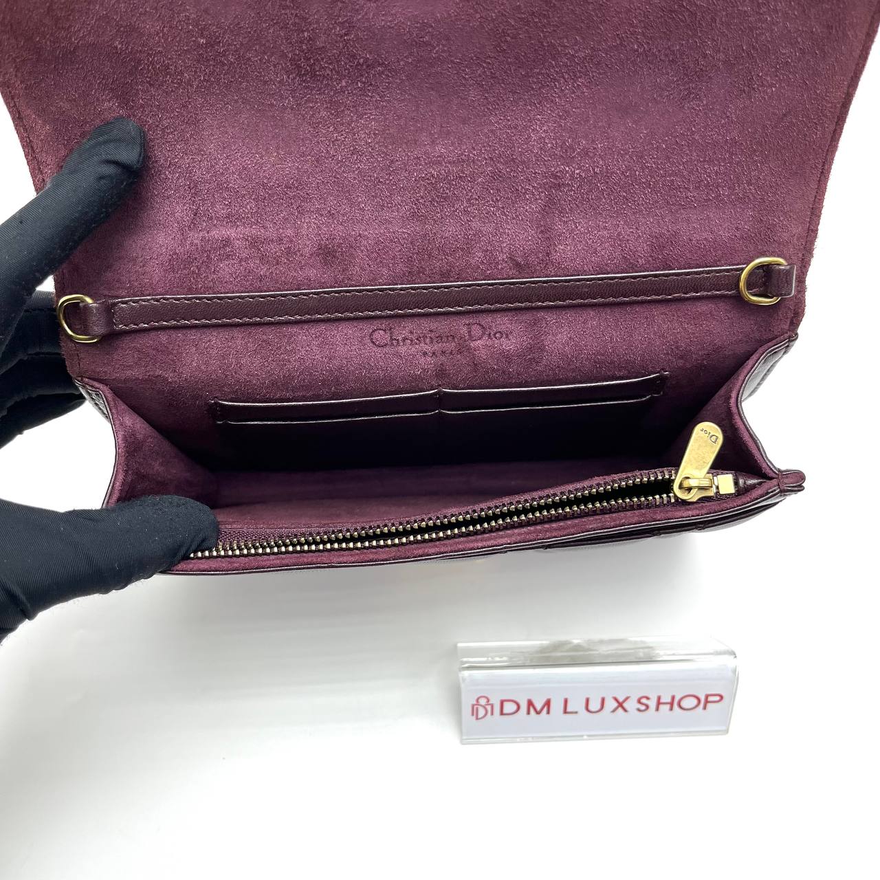 Dior Small Addict Flap Bag Burgundy