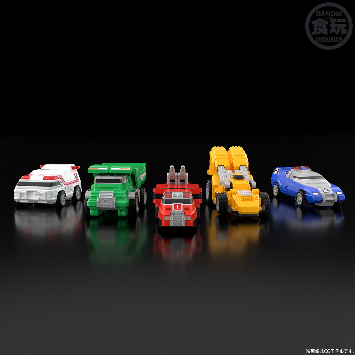 (預訂訂金 $200) (總價 $615) (魂限) Bandai SMP [Shokugan Modeling Project] 激走戰隊車連者 VRV 機器人 食玩 (行版)