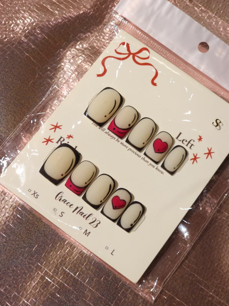 Doodle Romance Handcrafted Press-On Nails