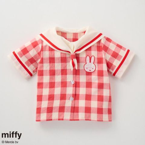 MIFFY BABY KID 小童 水手 格仔 紅色 80/90/95