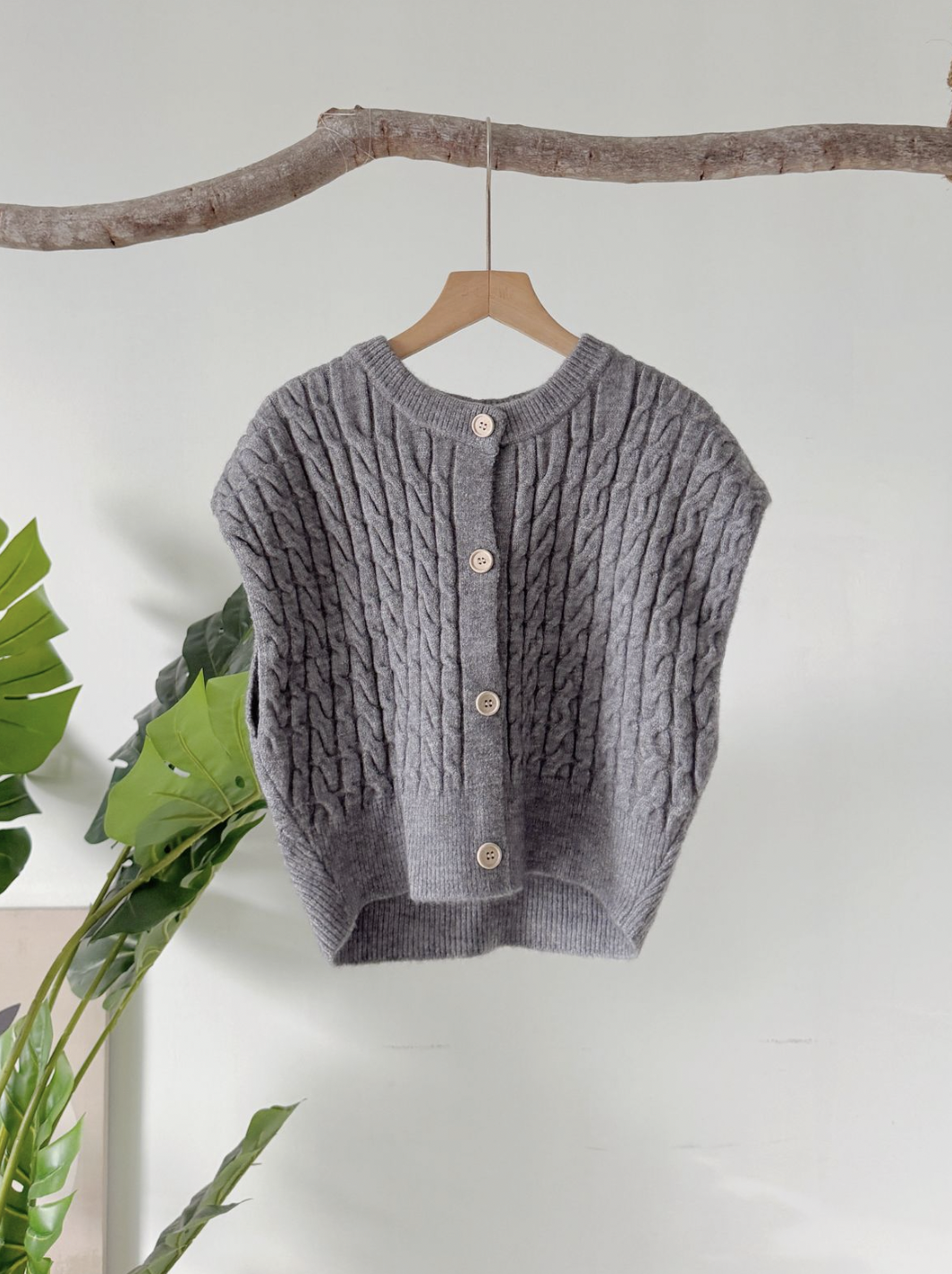 秋日针织复古马甲