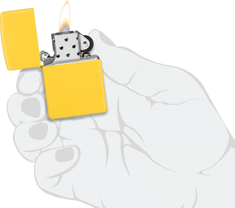 美國製造 | Zippo指定經銷商 Zippo 46019 向日葵啞打火機 – 明亮黃啞光色 (經典夏天光茫) Sunflower Matte Lighter – Vibrant Yellow Matte Finish