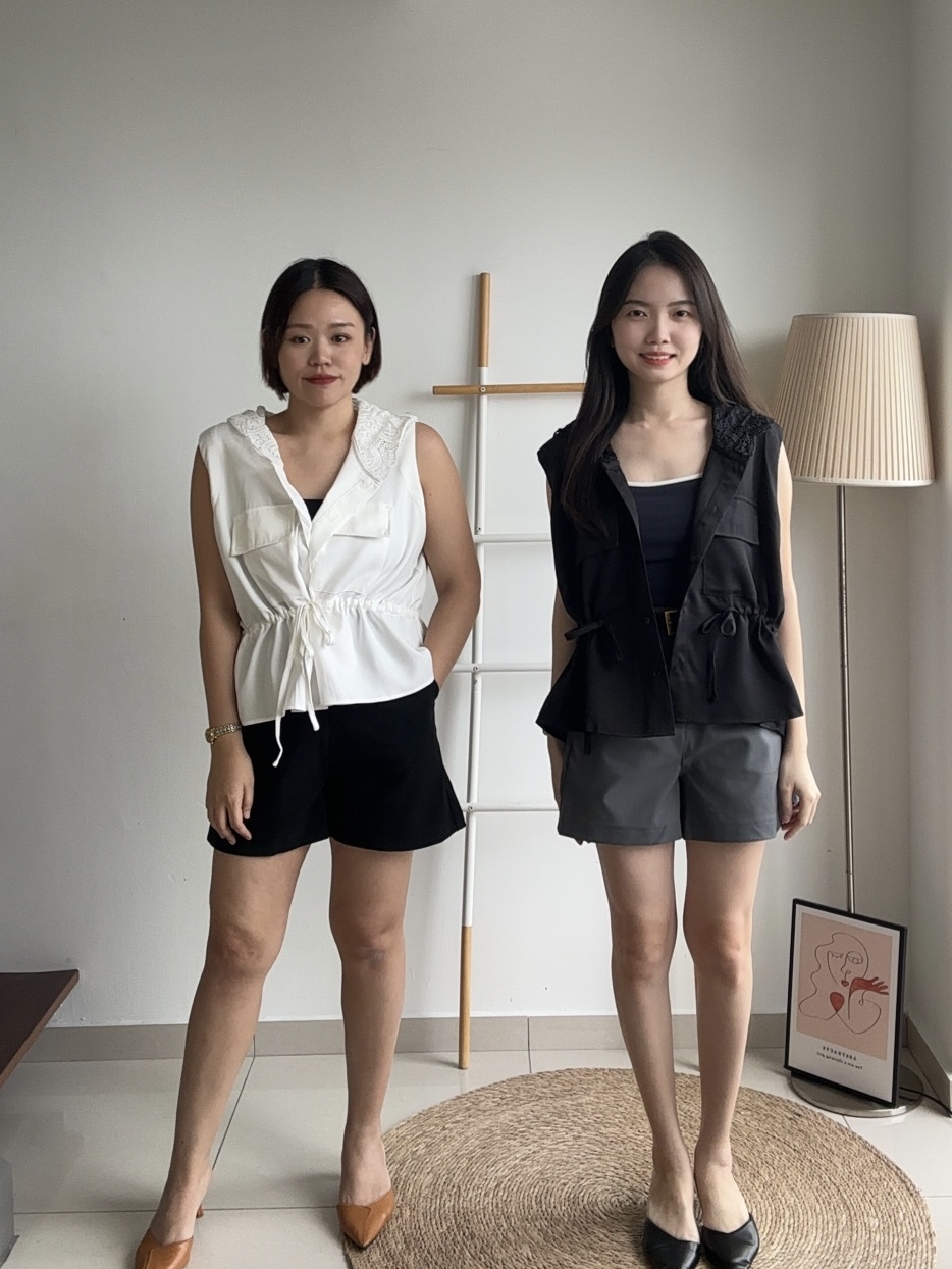 T4115 Lace Hood Oversize Top - 4 Colors 