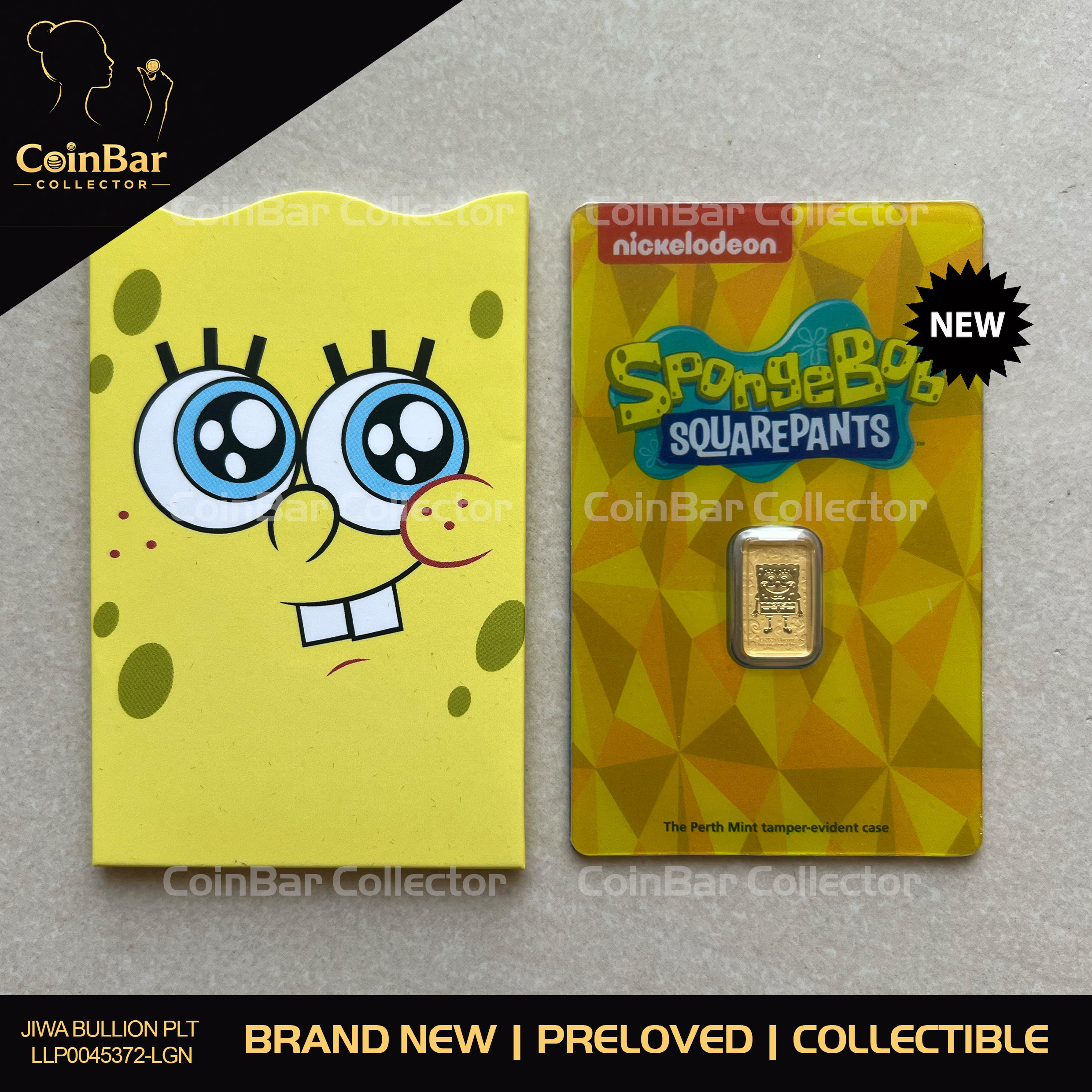 Perth Mint SpongeBob 1g 🇦🇺 Australia Limited Gold Bar Emas 999.9 with Sleeve 海绵宝宝