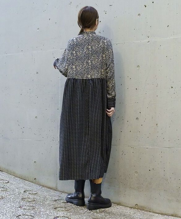 古典風搖曳印花連身裙 - 2026 流行穿搭  女士連身裙 春秋冬時尚穿搭 成人休閒 日常穿搭 易於配搭 日本直送   #JP-I-260009