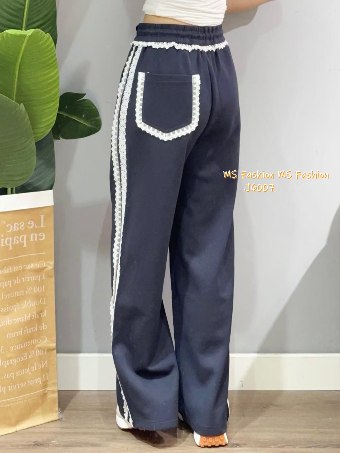 J6007 韓國🇰🇷lace邊休閒褲