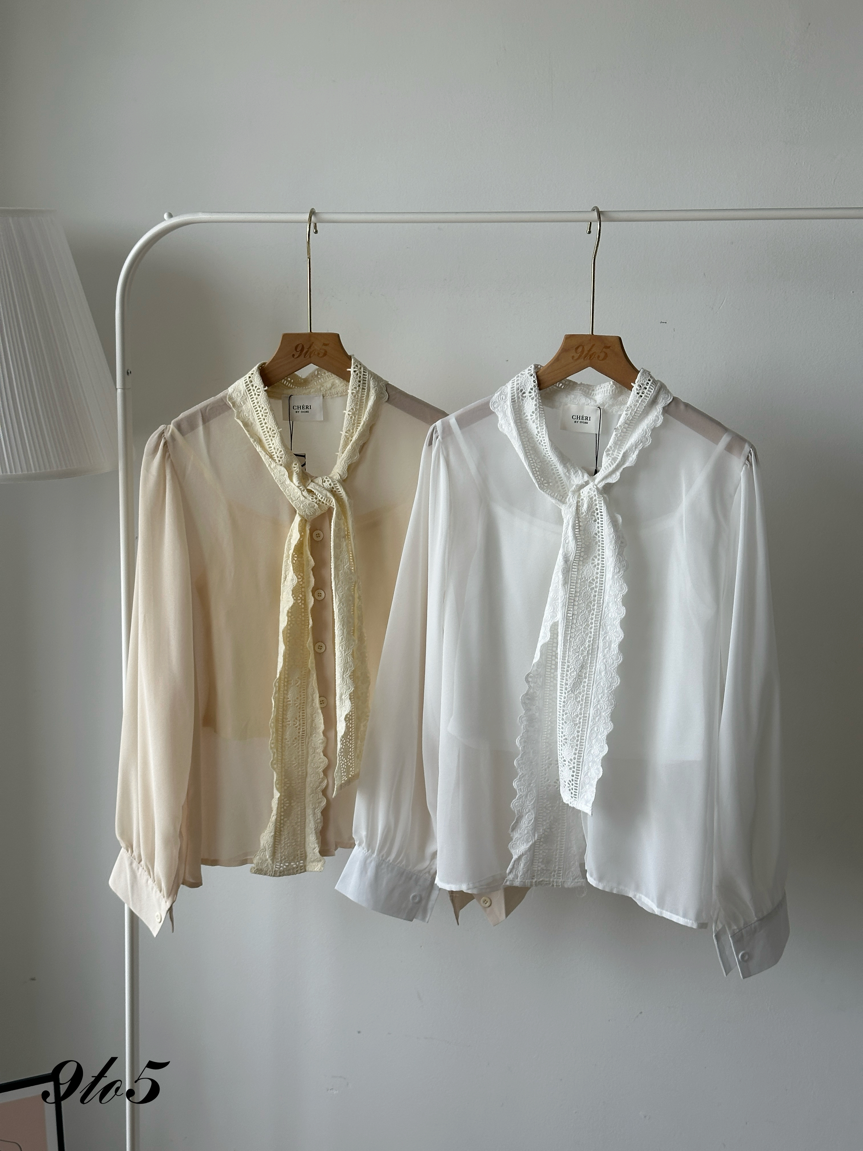 T4232 Lace Collar Shirt - 4 Colors 