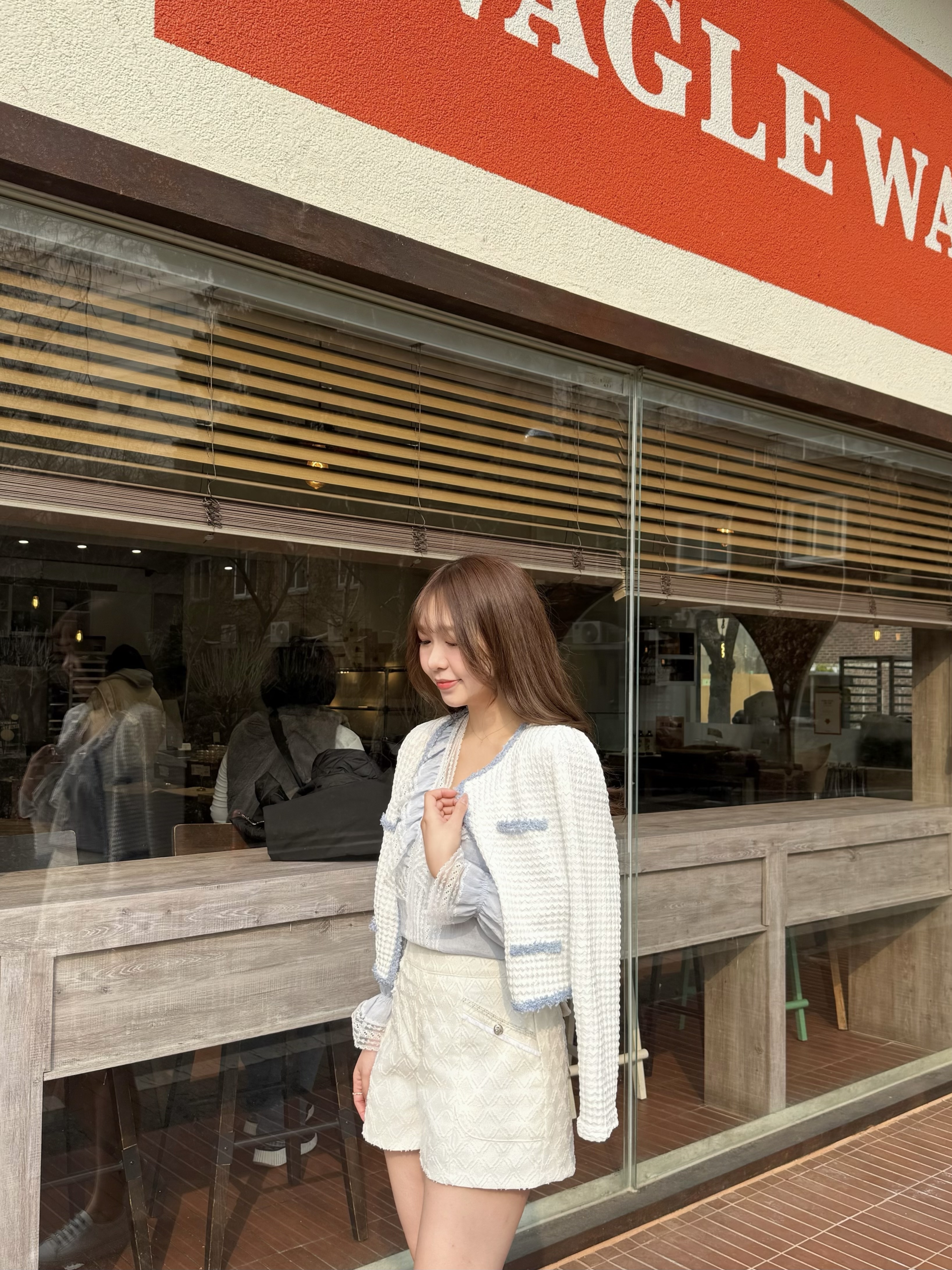 The Pattern Cardigan with Tweed Edge