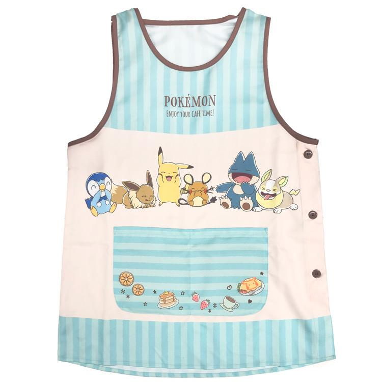 日本直送 Pokemon 寶可夢 成人圍裙 側邊鈕扣