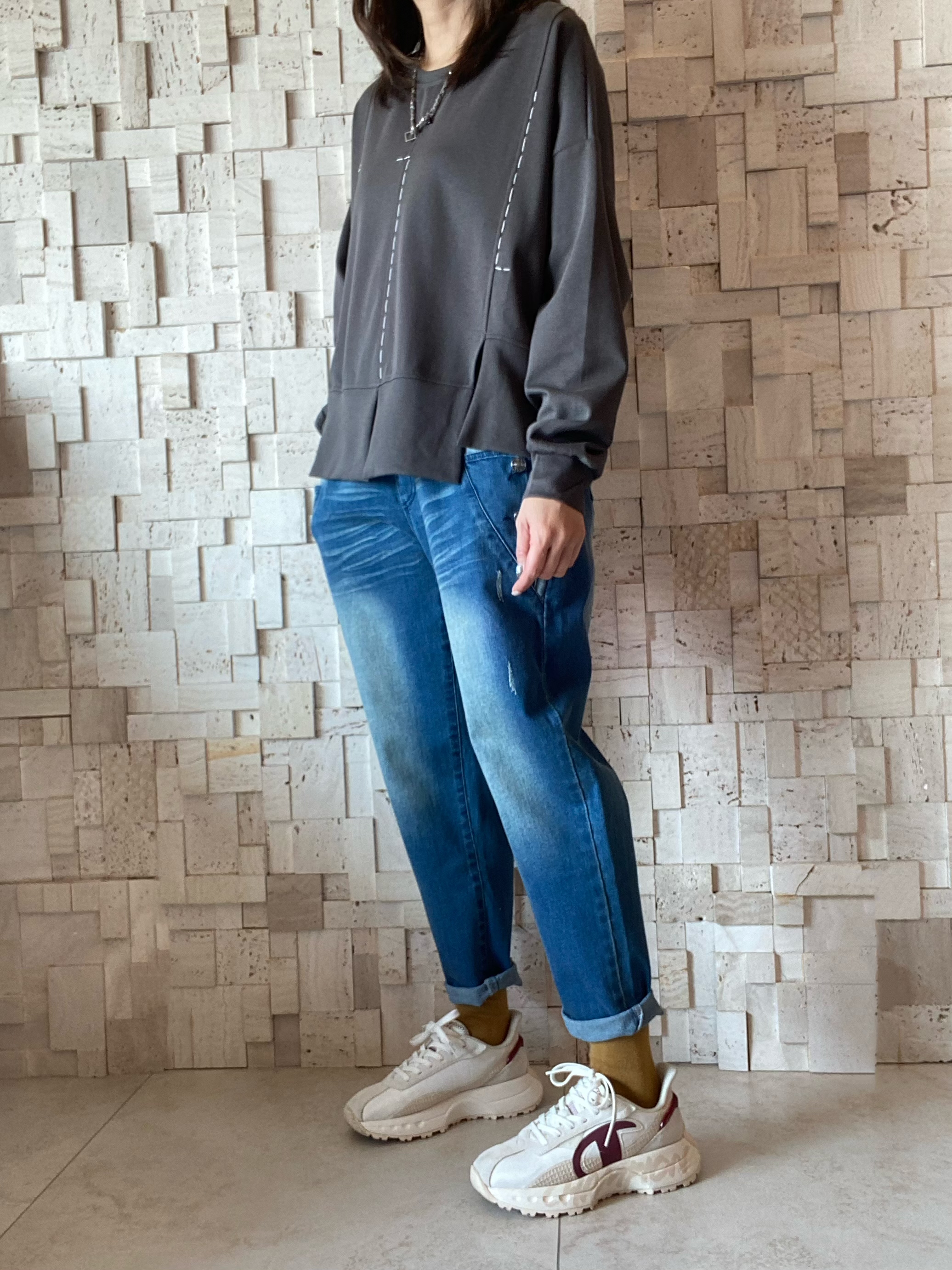 #2066 簡約闊身Top