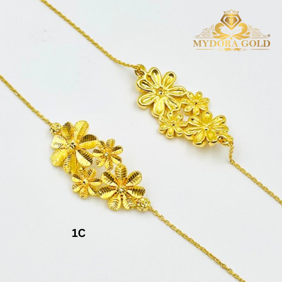 MYDORA Rantai Tangan Luxe Blooms l EMAS 916/22K