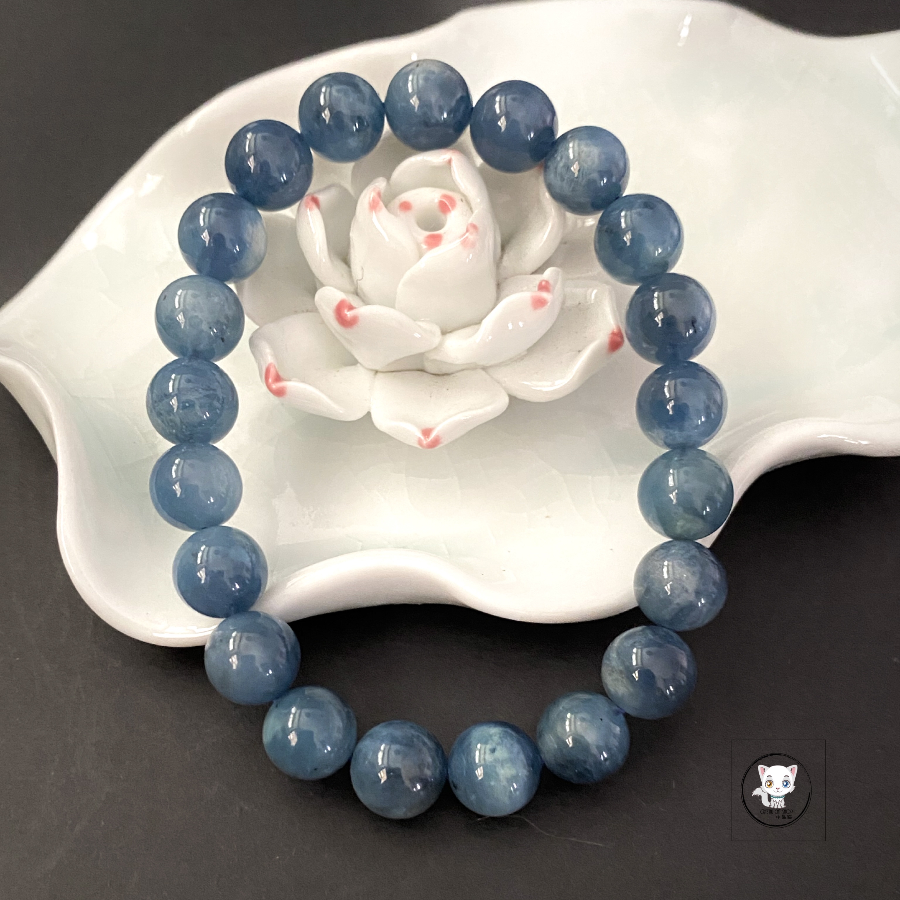 天然魔鬼海藍寶手鏈 9mm