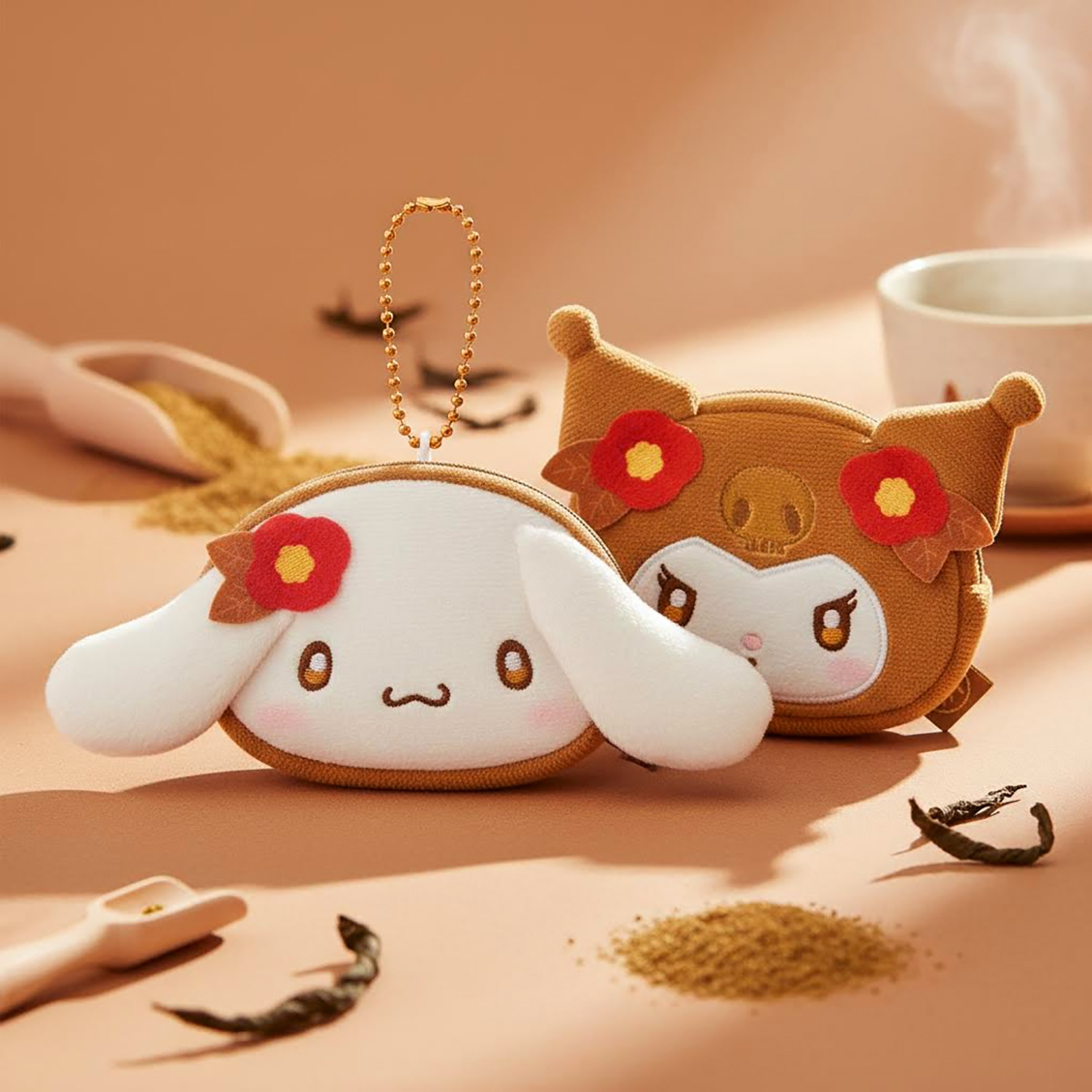 Sanrio - 焙茶系列大頭小物包 (玉桂狗款)