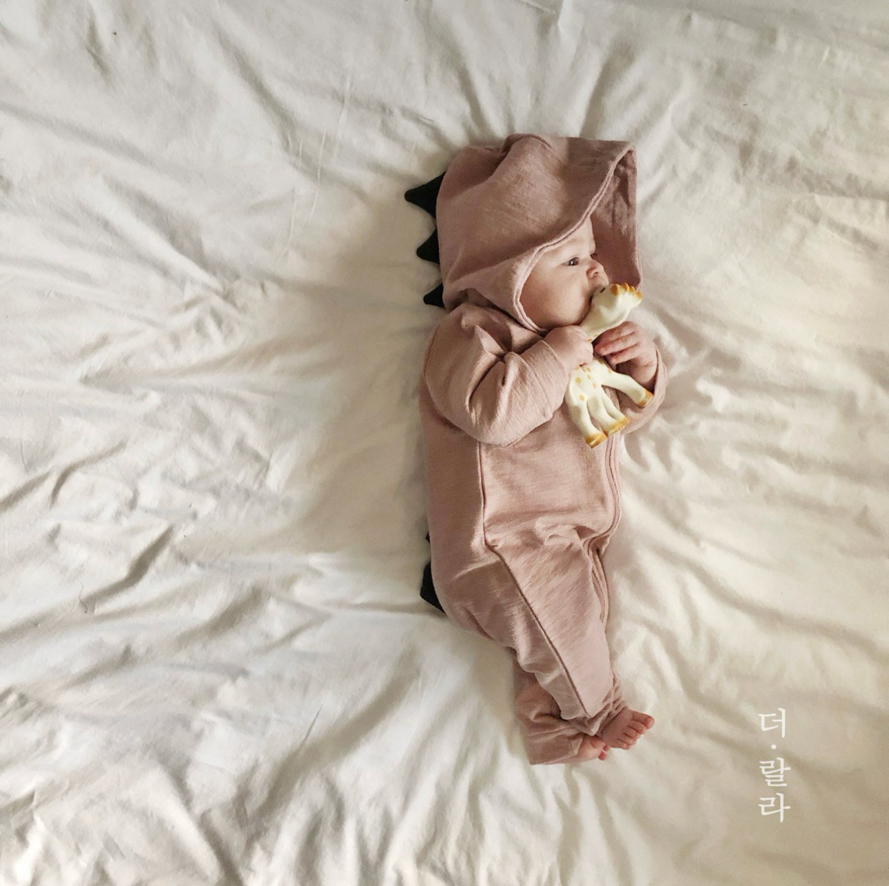 🌸預訂 韓國直送🌸🇰🇷THELALA兩色恐龍造型連帽拉鍊長袖連身服