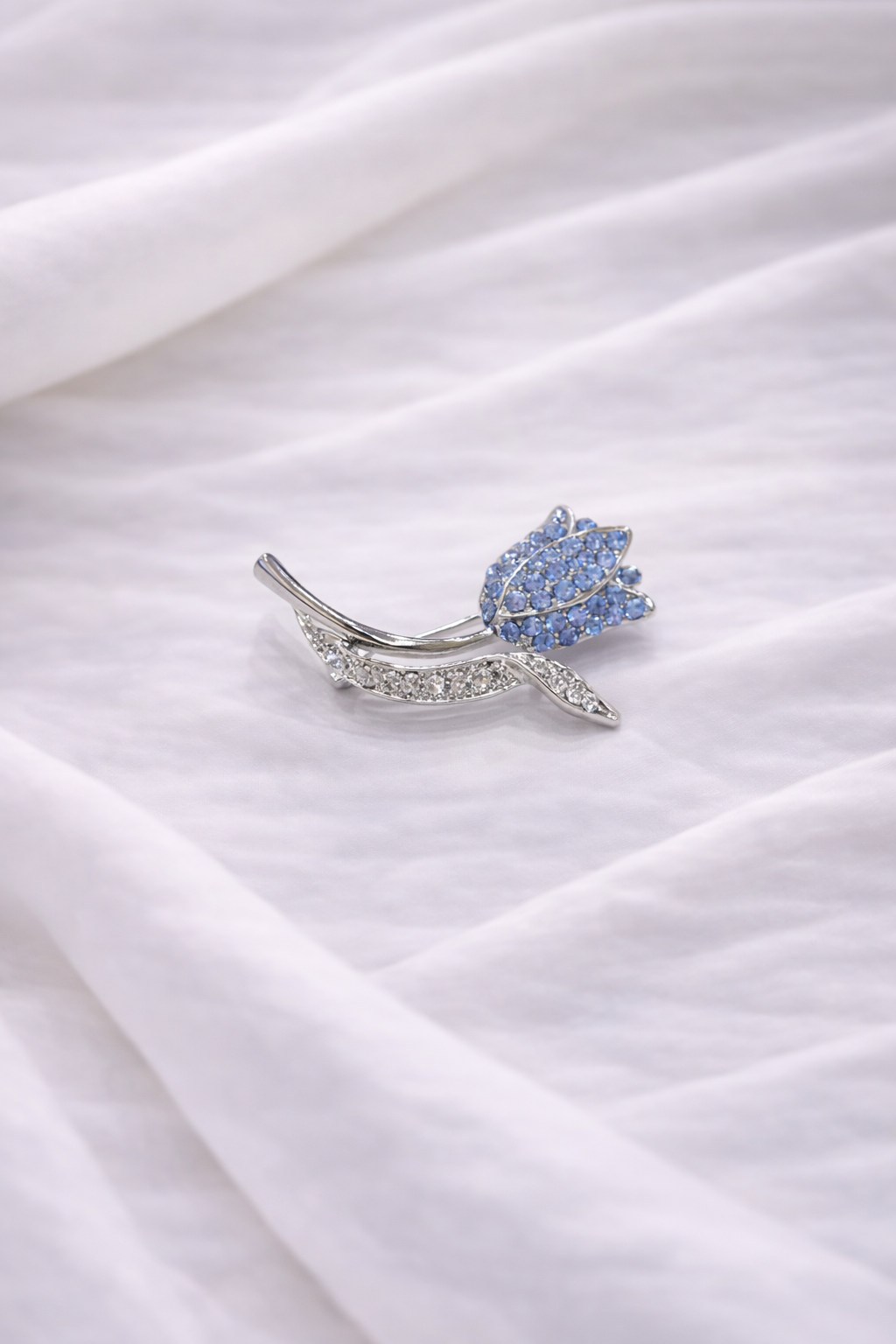 Swarovski Stone Tulip Flower Brooch