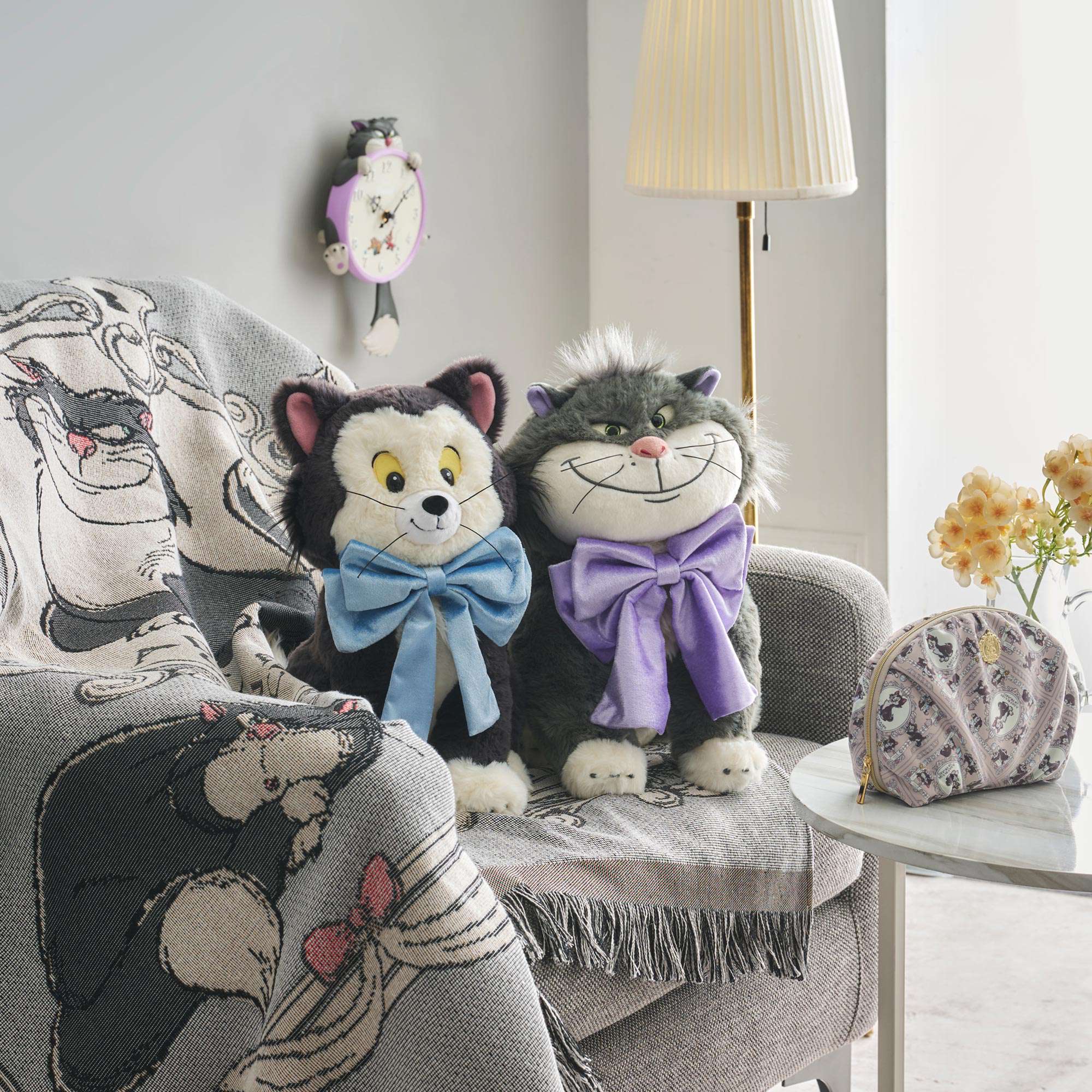 🎀【預訂】Disney Cat Day Figaro & Cleo Pouch