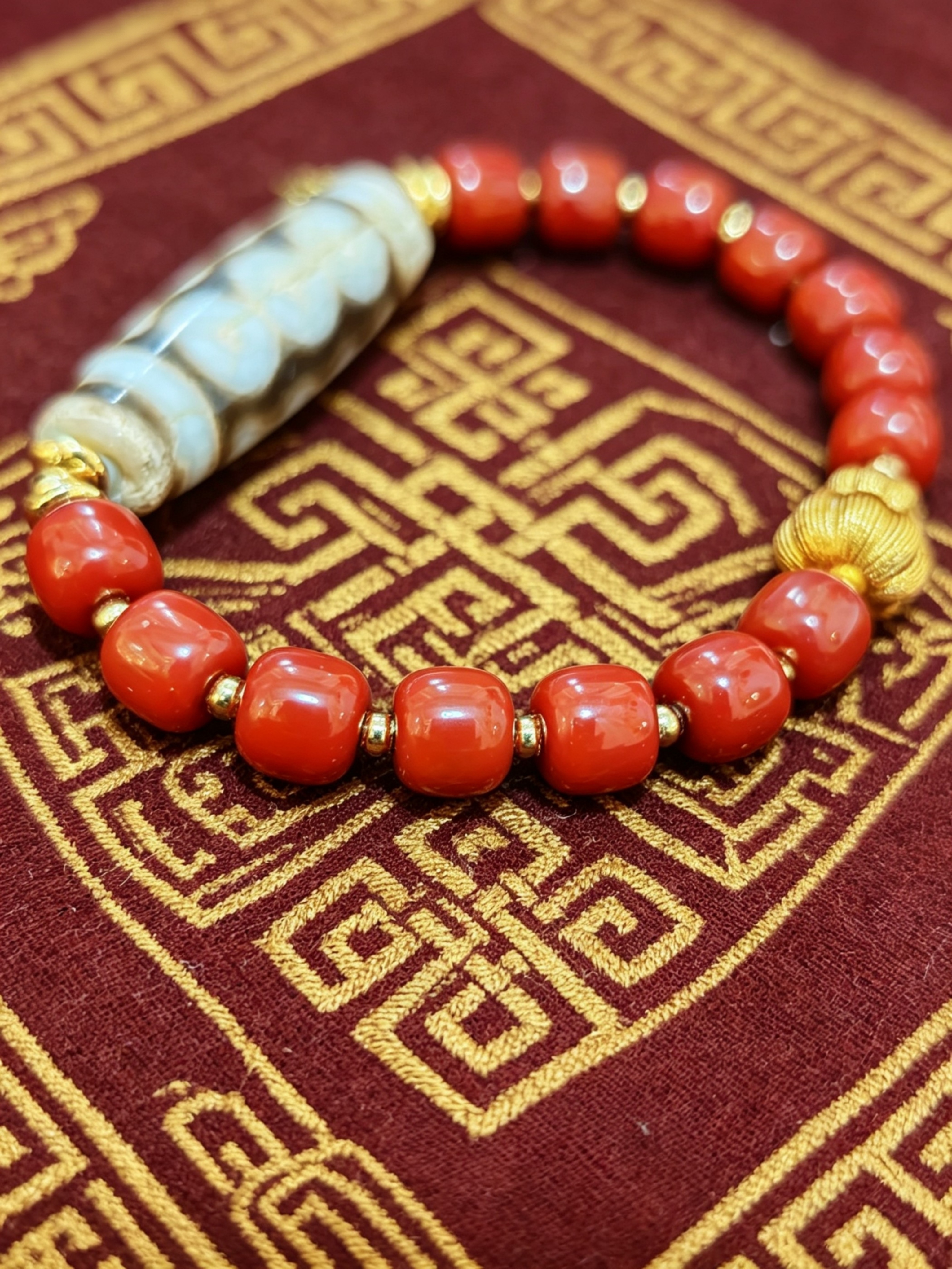 「轉山枯珠五眼天珠」26049