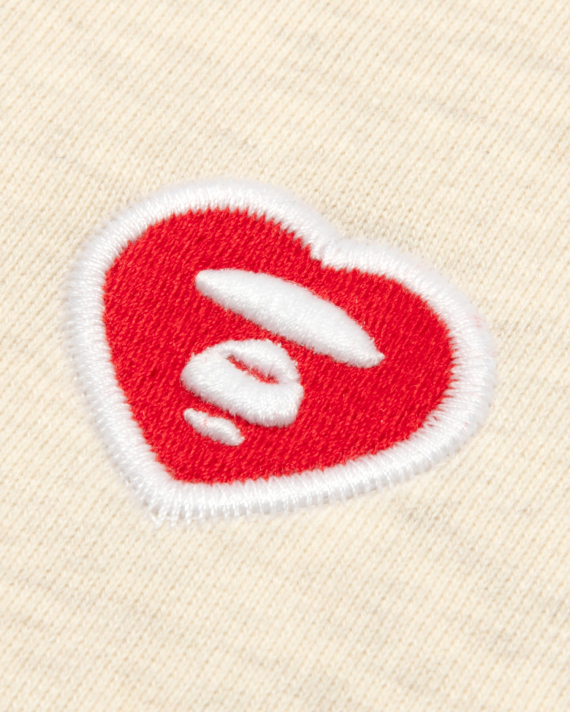 AAPE AAPENOW heart moonface embroidered cardigan (D381XBR)