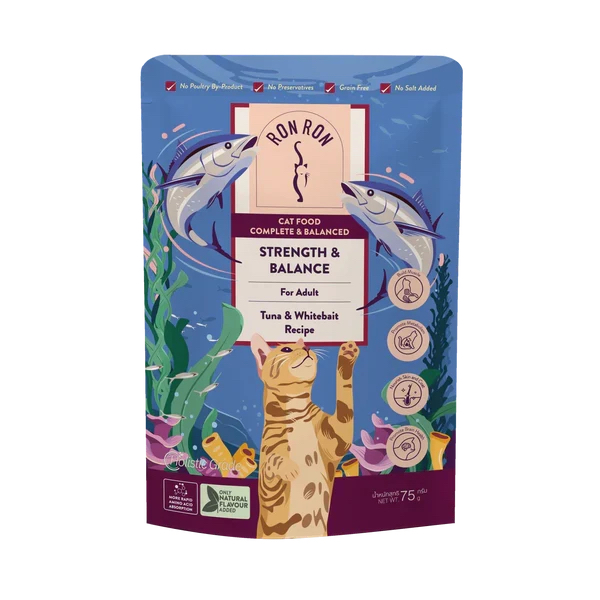 Ron Ron RON RON 全方位保健配方 吞拿銀魚海帶 成貓 主食包75g 