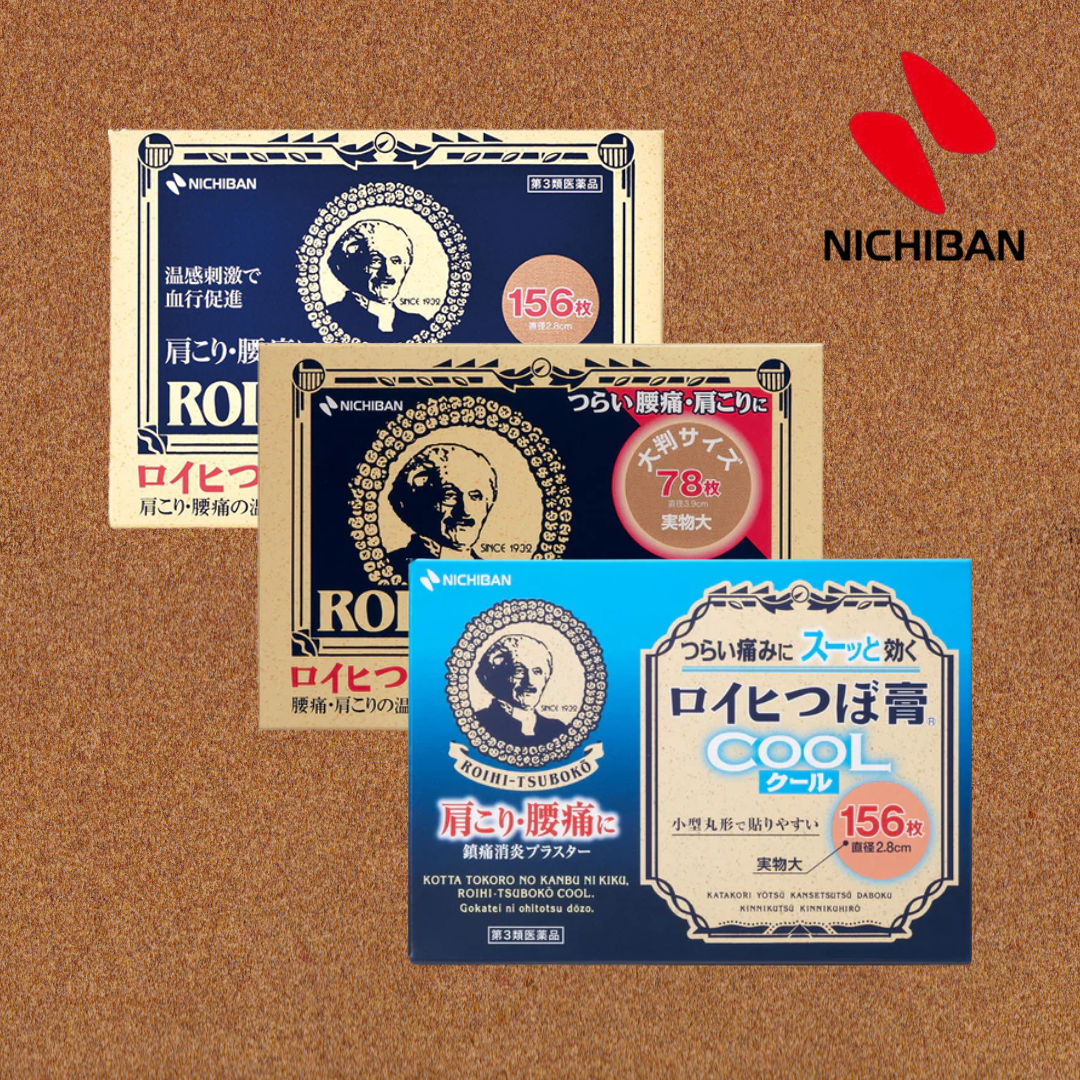 NICHIBAN Roihi-Tsuboko Medicated Pain Relief Patch Plasters 