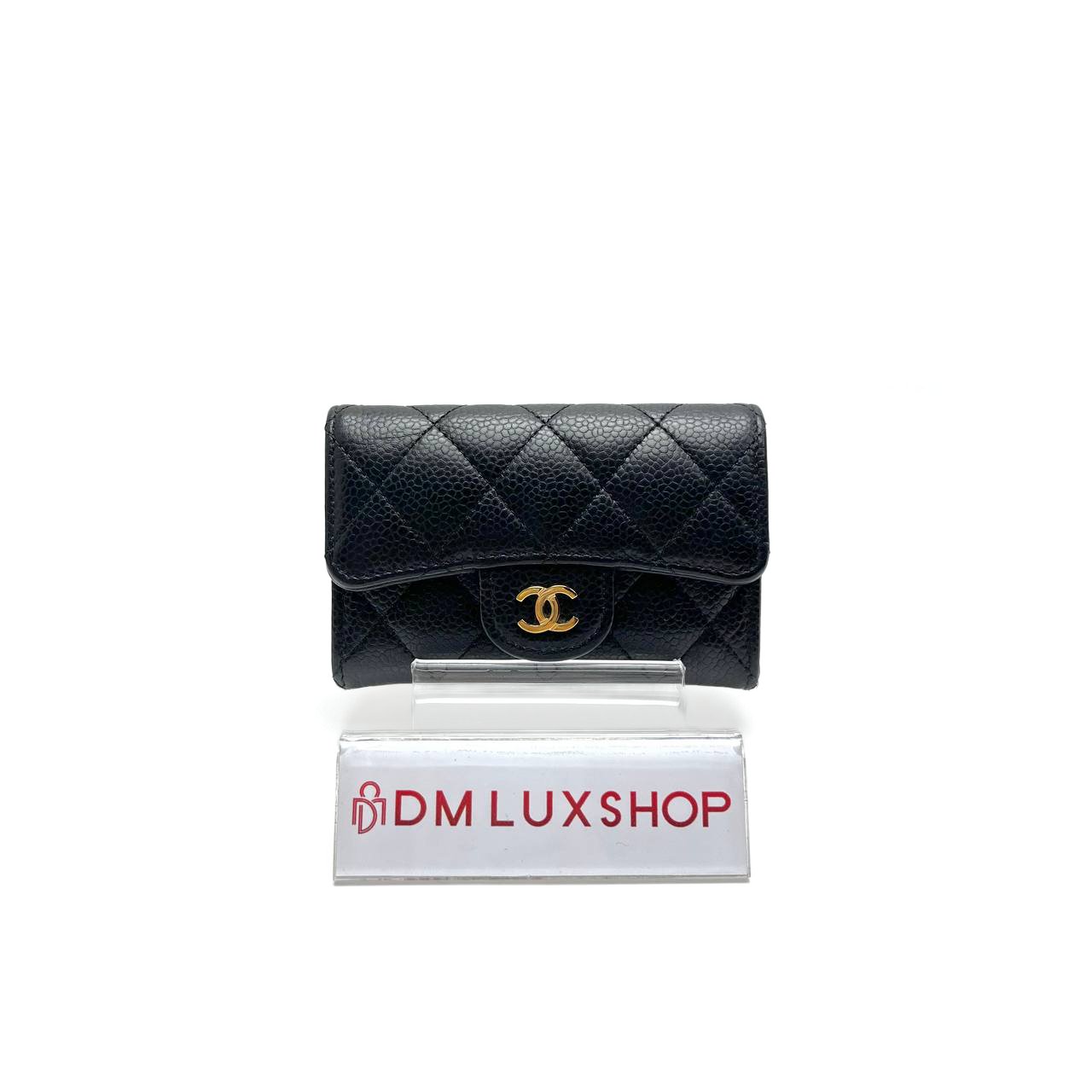 Chanel Black Caviar Classic Card Holder GHW