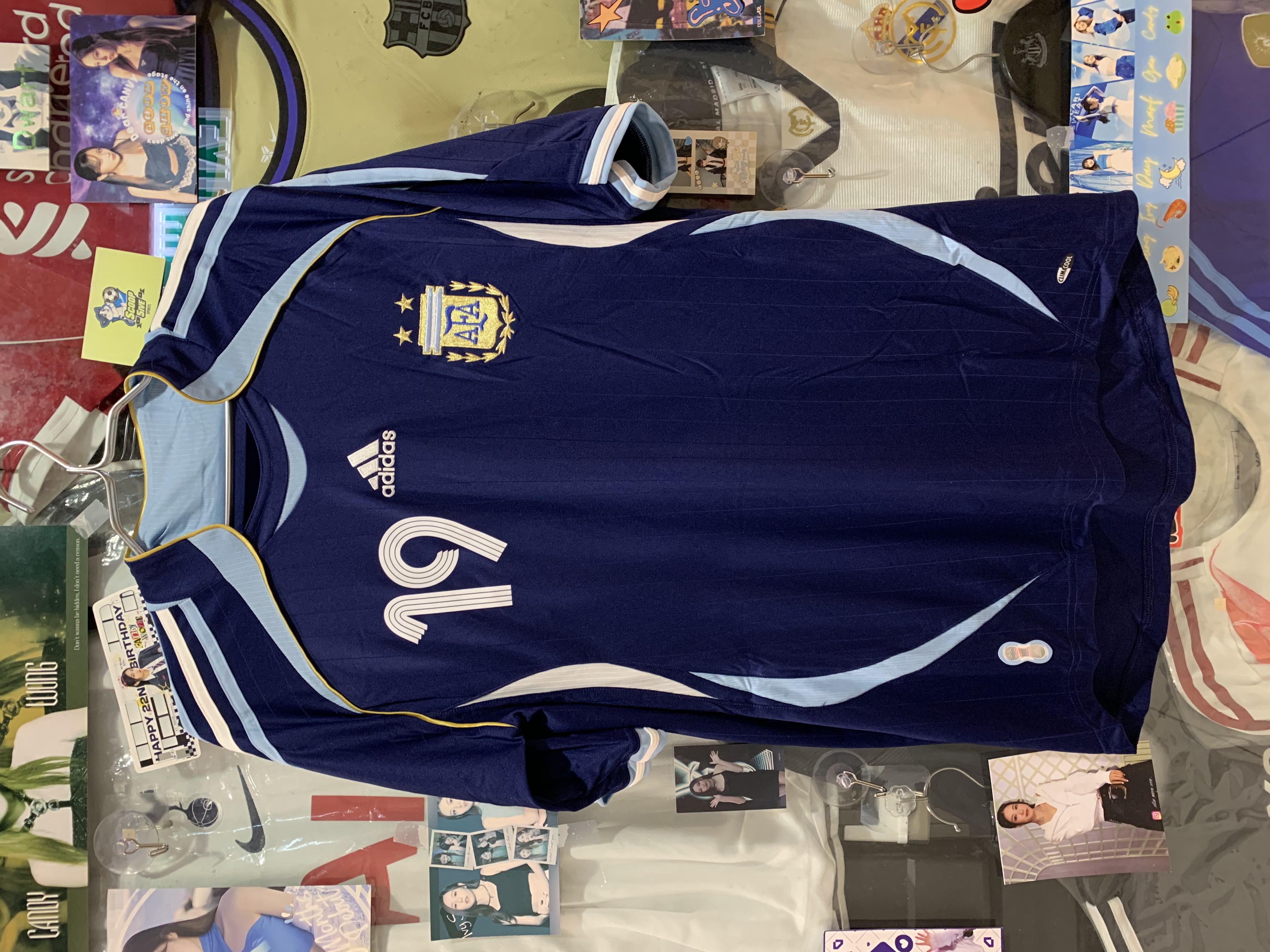 2006 阿根廷 作客 復刻 短袖 連 原裝字 19 Messi