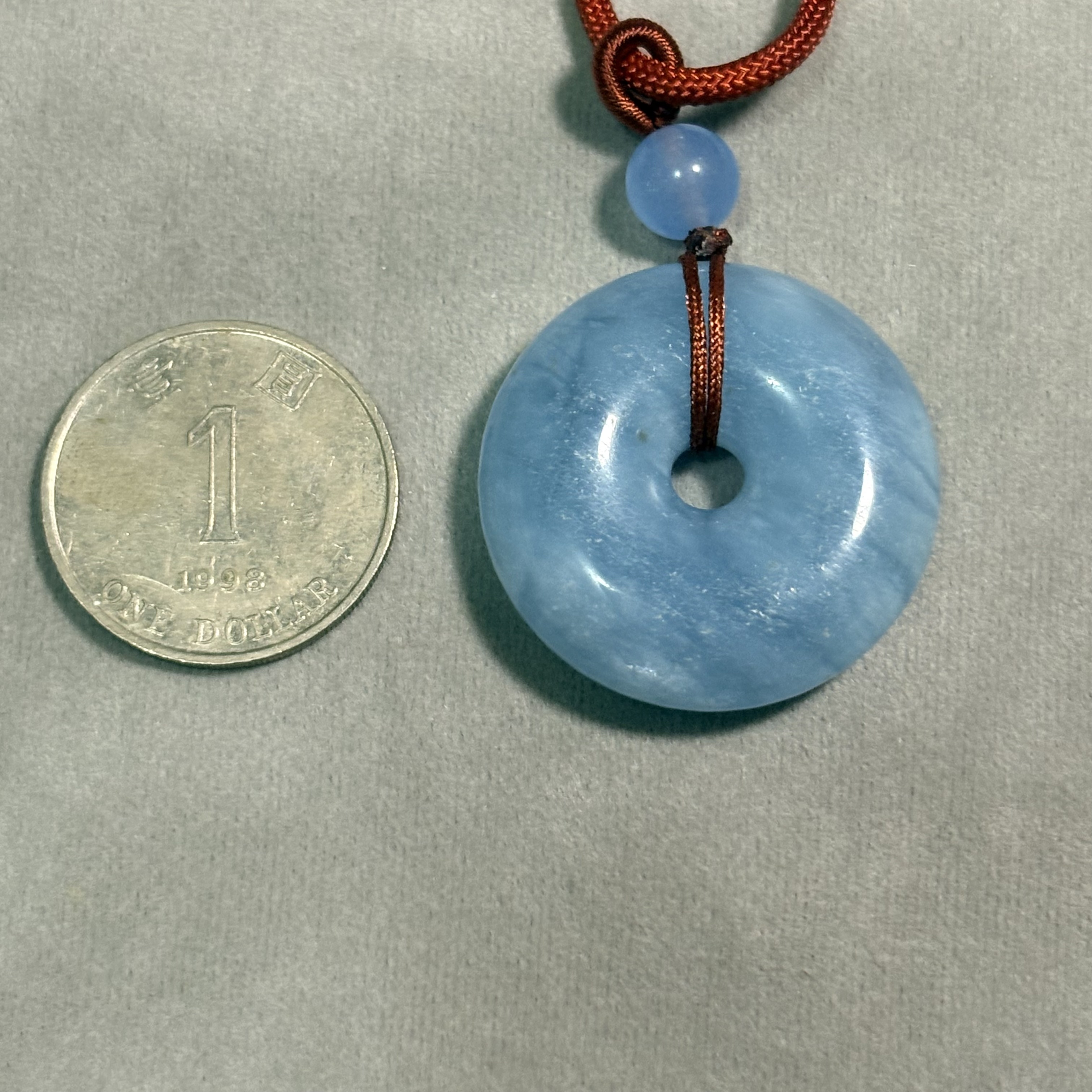 海藍寶平安扣 No.19-126規格：直徑：32.5cm 重：16.8g