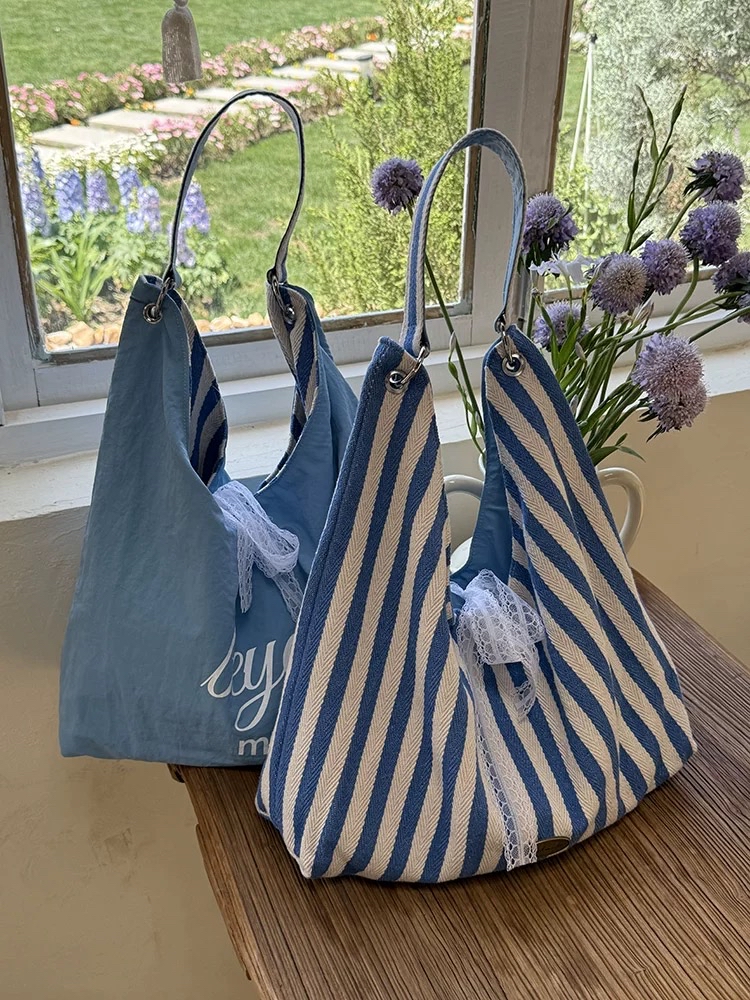 BG203韩系条纹帆布包
