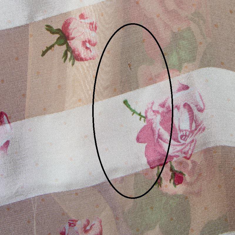 Romantic Vintage Beige & Brown Stripe Sheer Summer Scarf (CA076)