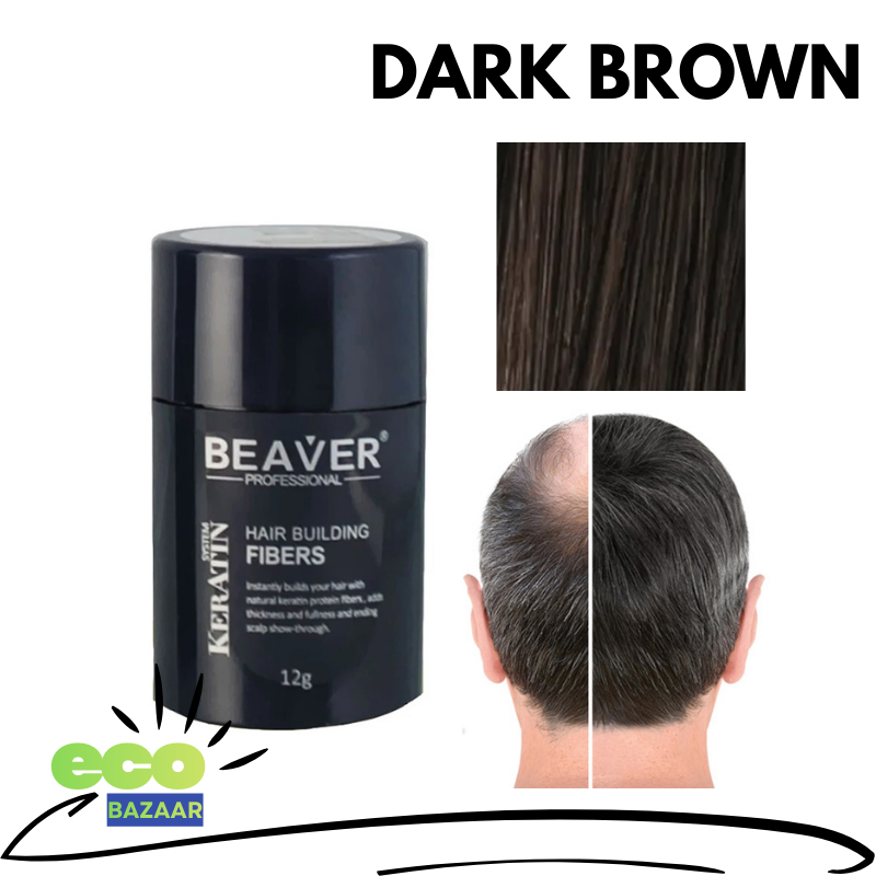 BEAVER - Beaver Professional Keratin Hair Building Powder (Dark Brown) 角蛋白增髮纖維 增髮粉 (深啡色) 12g 