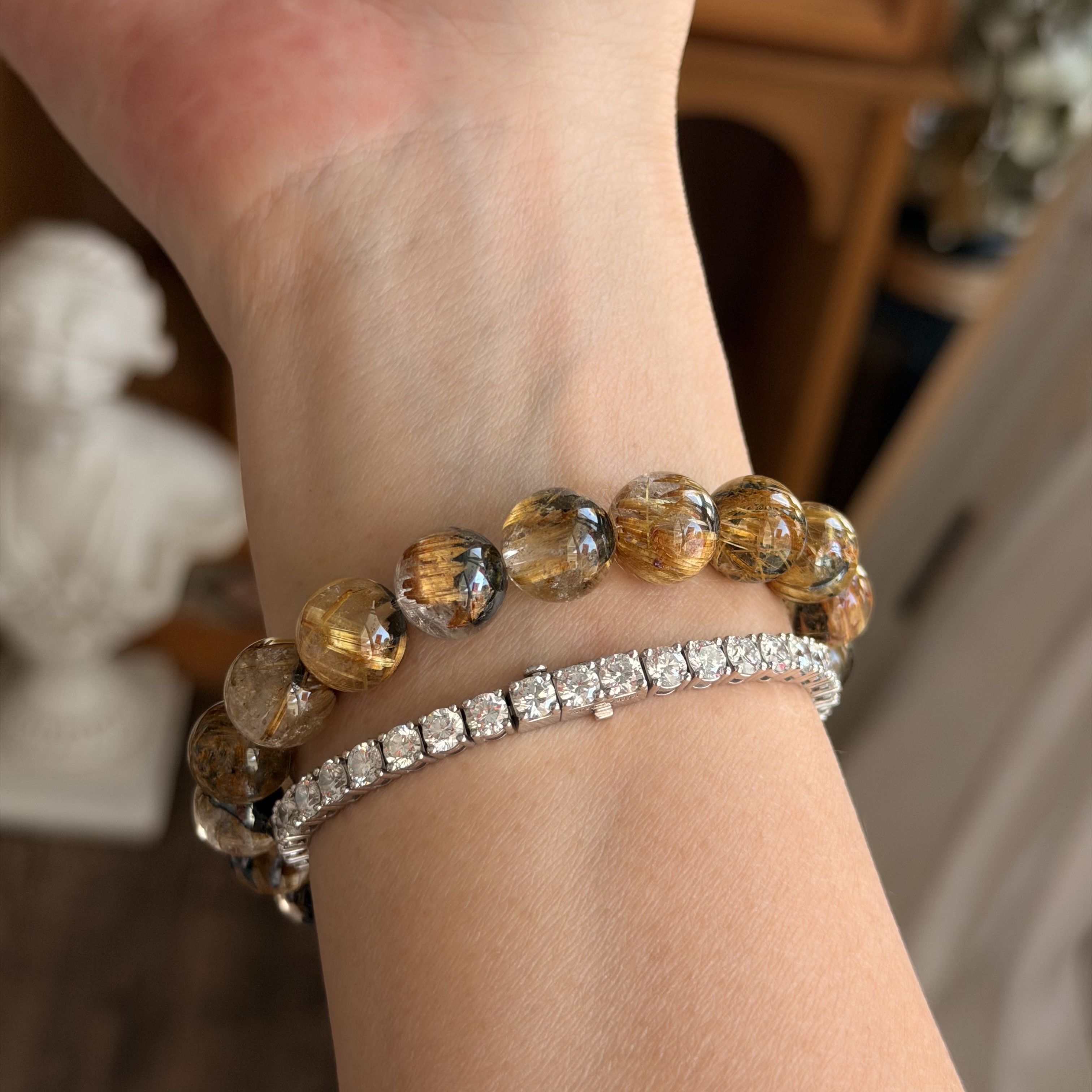 10mm金鈦晶共生赤鐵礦手串