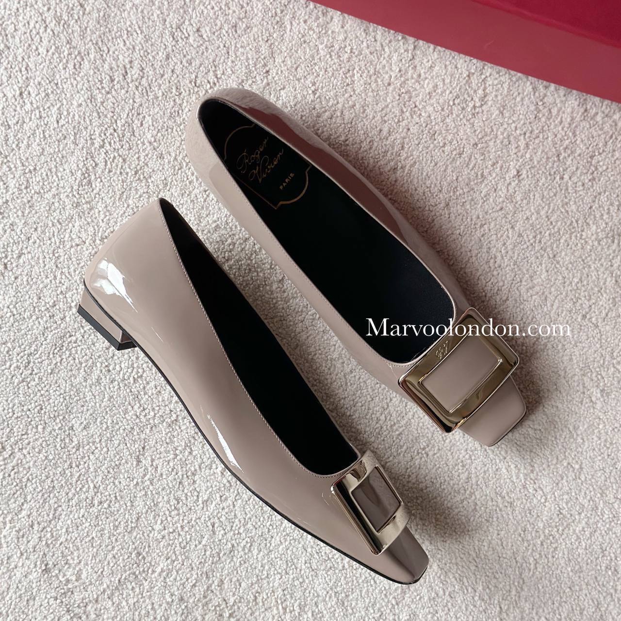 限時優惠🩷訂貨📮RV 經典款Belle 2.5cm 大象灰漆皮  Size 35/35.5/36/36.5/37.5