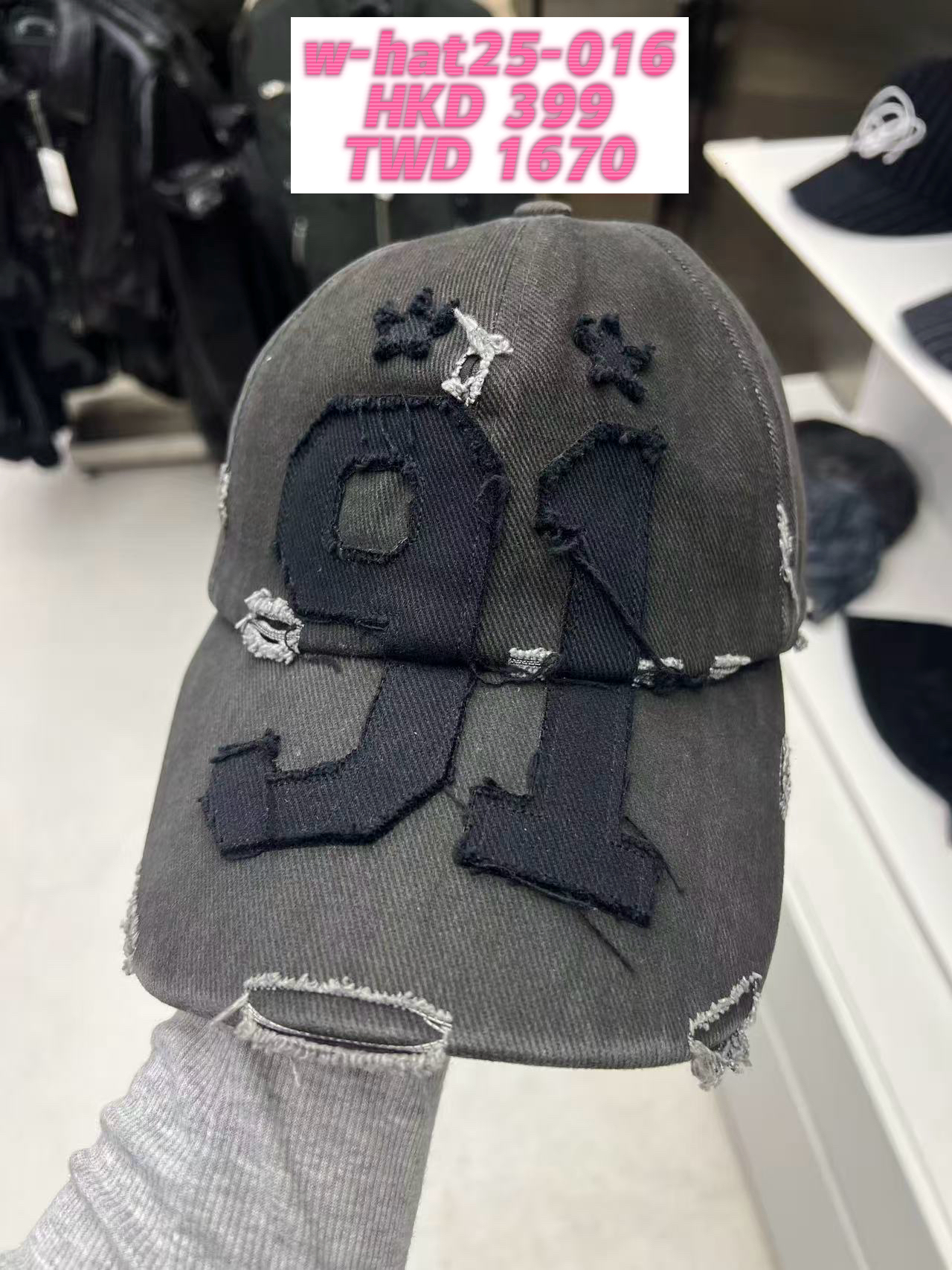 BADBLOOOD直播限時優惠 [w-hat25-016] 91 Ball Cap - Charcoal