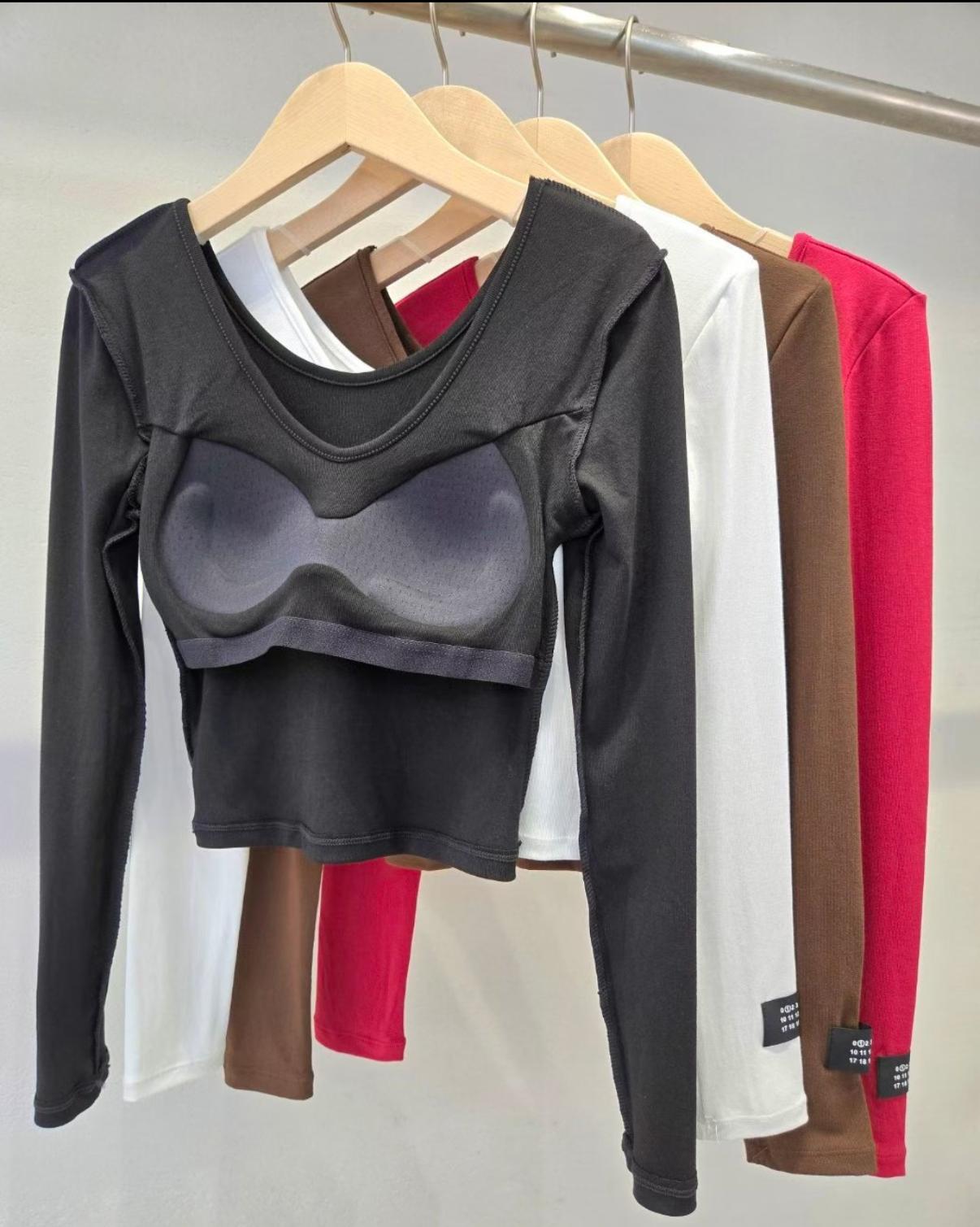 韓 國🇰🇷Dreams v領長袖bra top （預購10-14天）