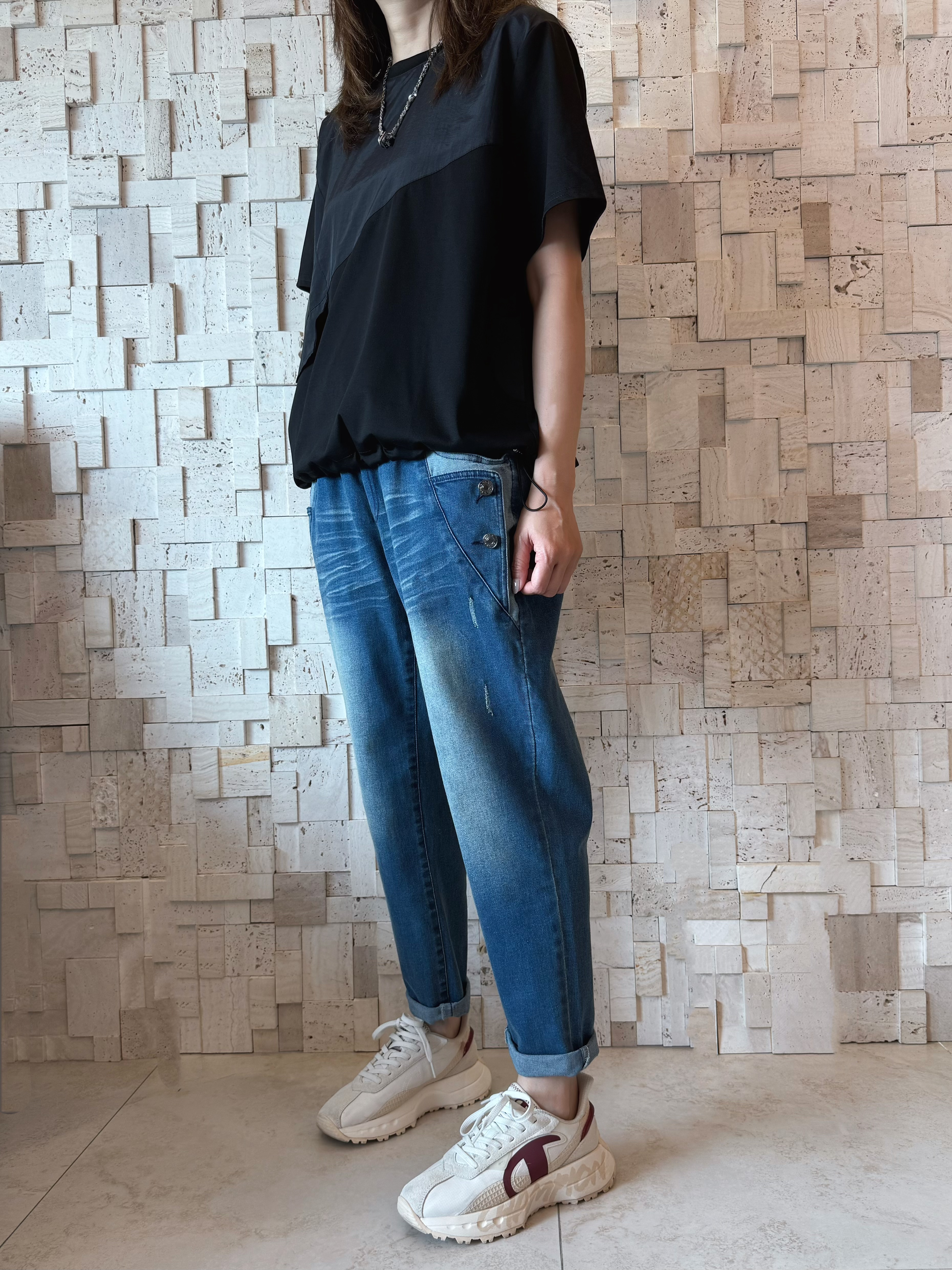 #2098 束帶拼布Top