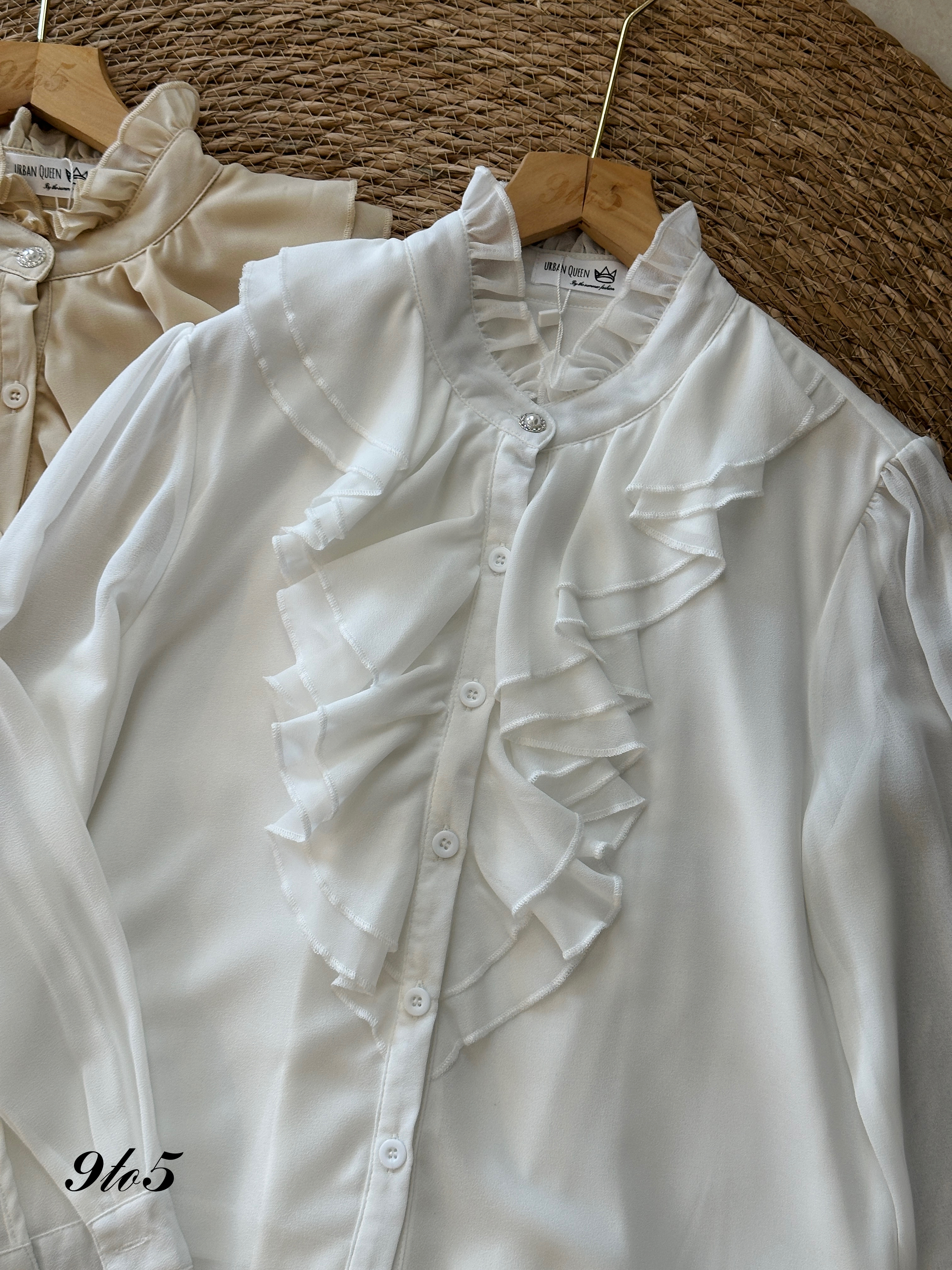 T3953 Ruffle Lace Top - 3 Colors