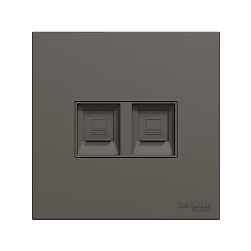 施耐德 奐然AvatarOn C 石墨灰 孖位 CAT3電話插座