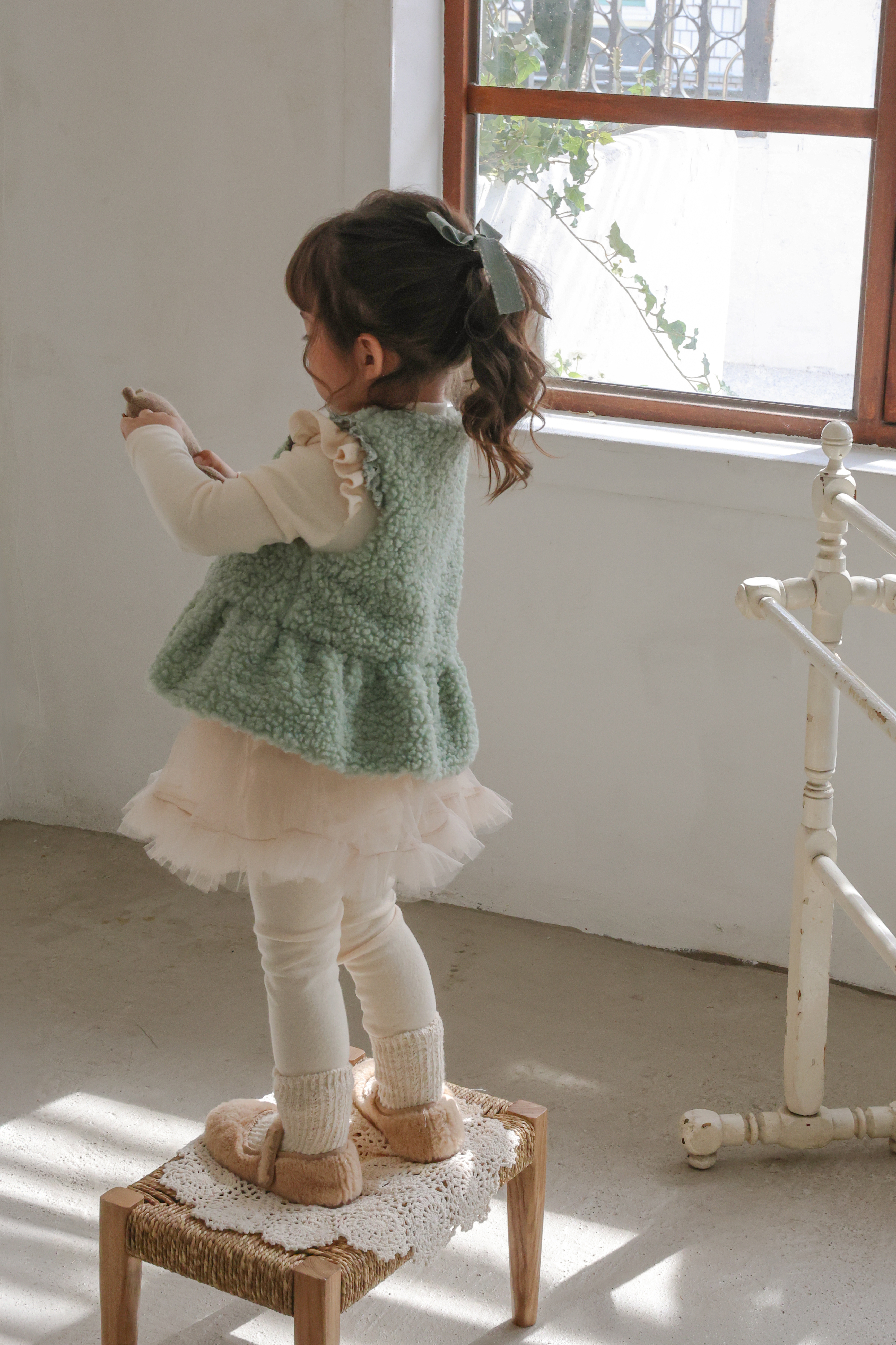 FLO | Pposong fur vest Green