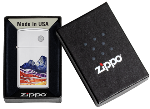 Zippo 49412 窄版色彩景觀設計飾面 | 防風打火機 | ZIPPO 指定授權經銷商 |美國製造 | 收藏