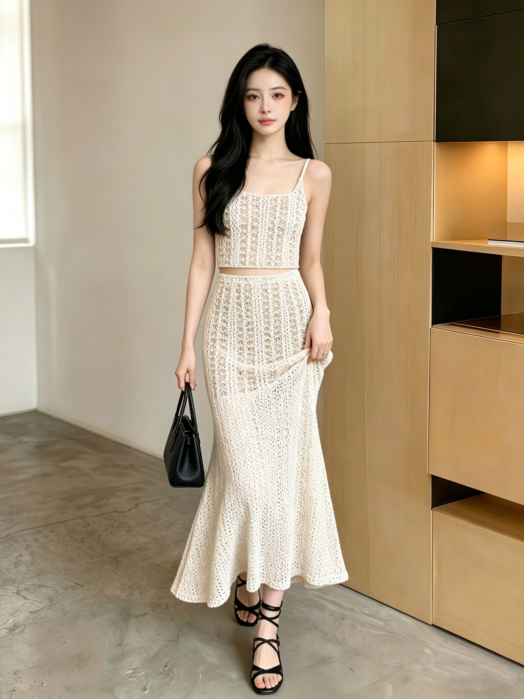 Vacation Sleeveless U Neck Set M187