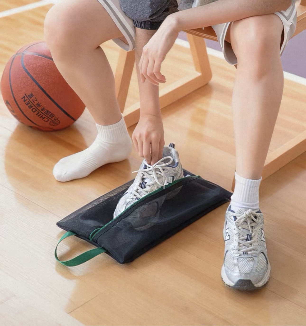 日本霜山便攜式鞋子收納袋