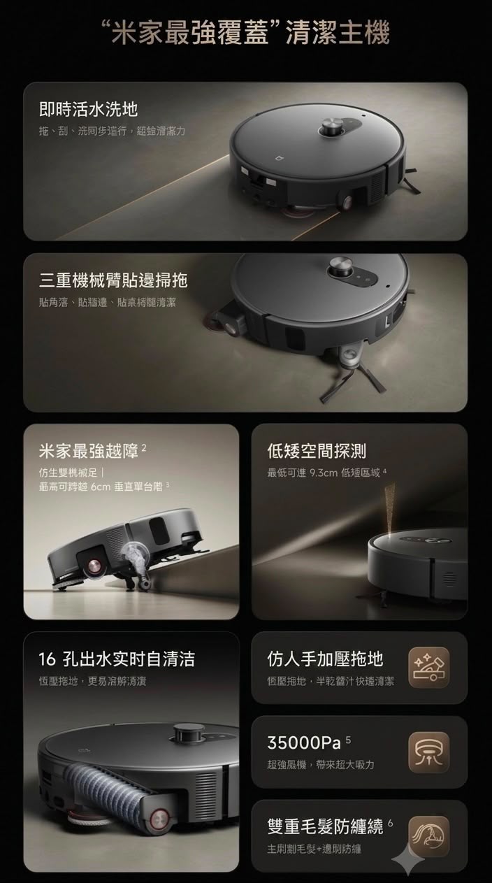 旗艦之作🔥 小米 米家掃地機器人 6 Max 香港三腳插頭 (預購產品) 
