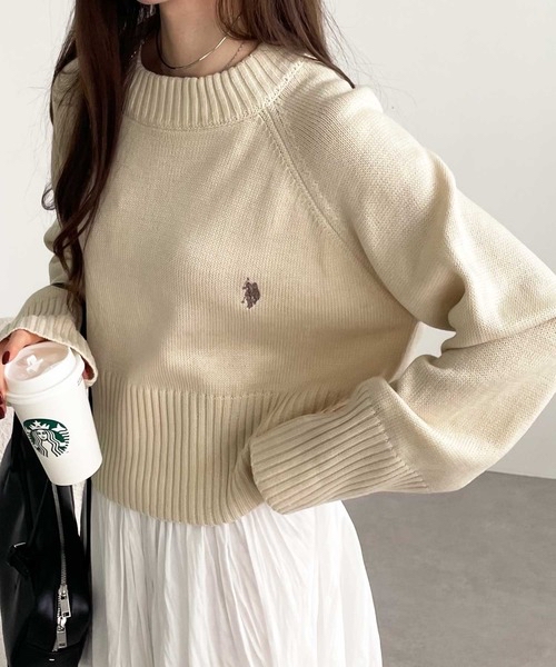 日本直送 限時特價優惠中  U.S. POLO ASSN. 與日本女裝品牌 GeeRA 的聯名限定款短版毛衣 