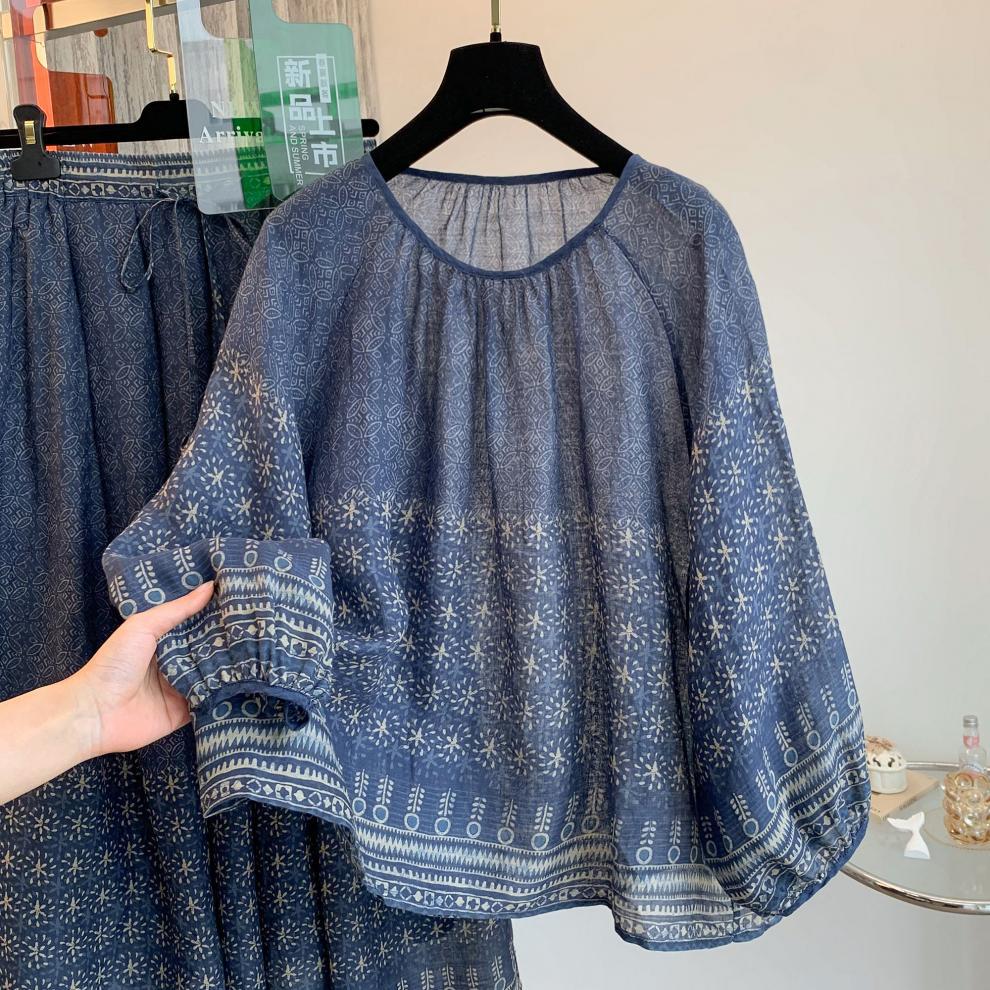 $135套。✨麻棉民族風兩件套上衣＋半身裙✨